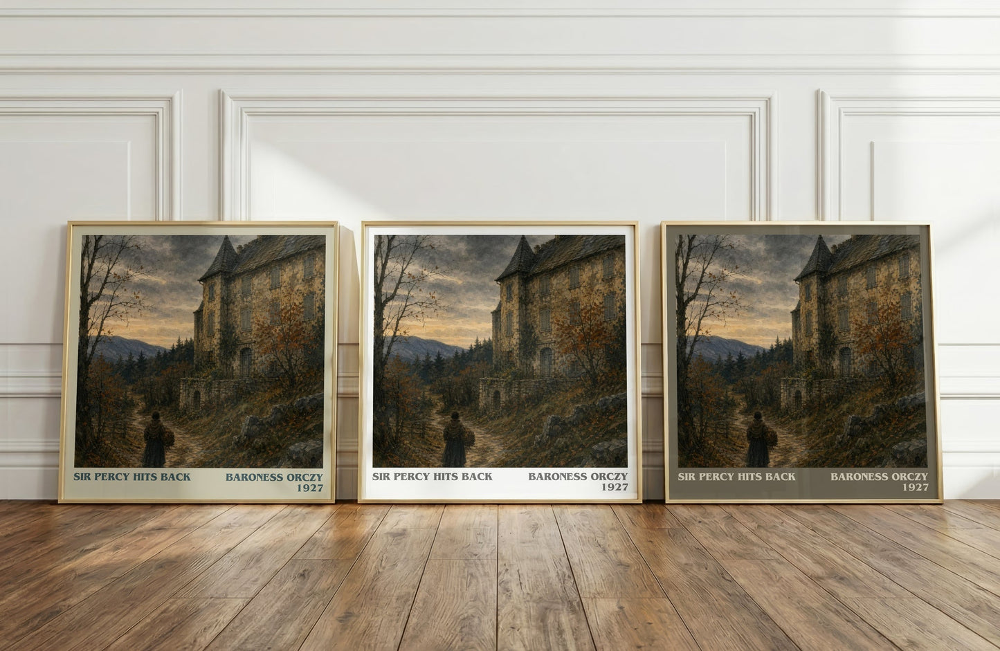 Sir Percy Hits Back literary art print colour and style options – Baroness Orczy book art