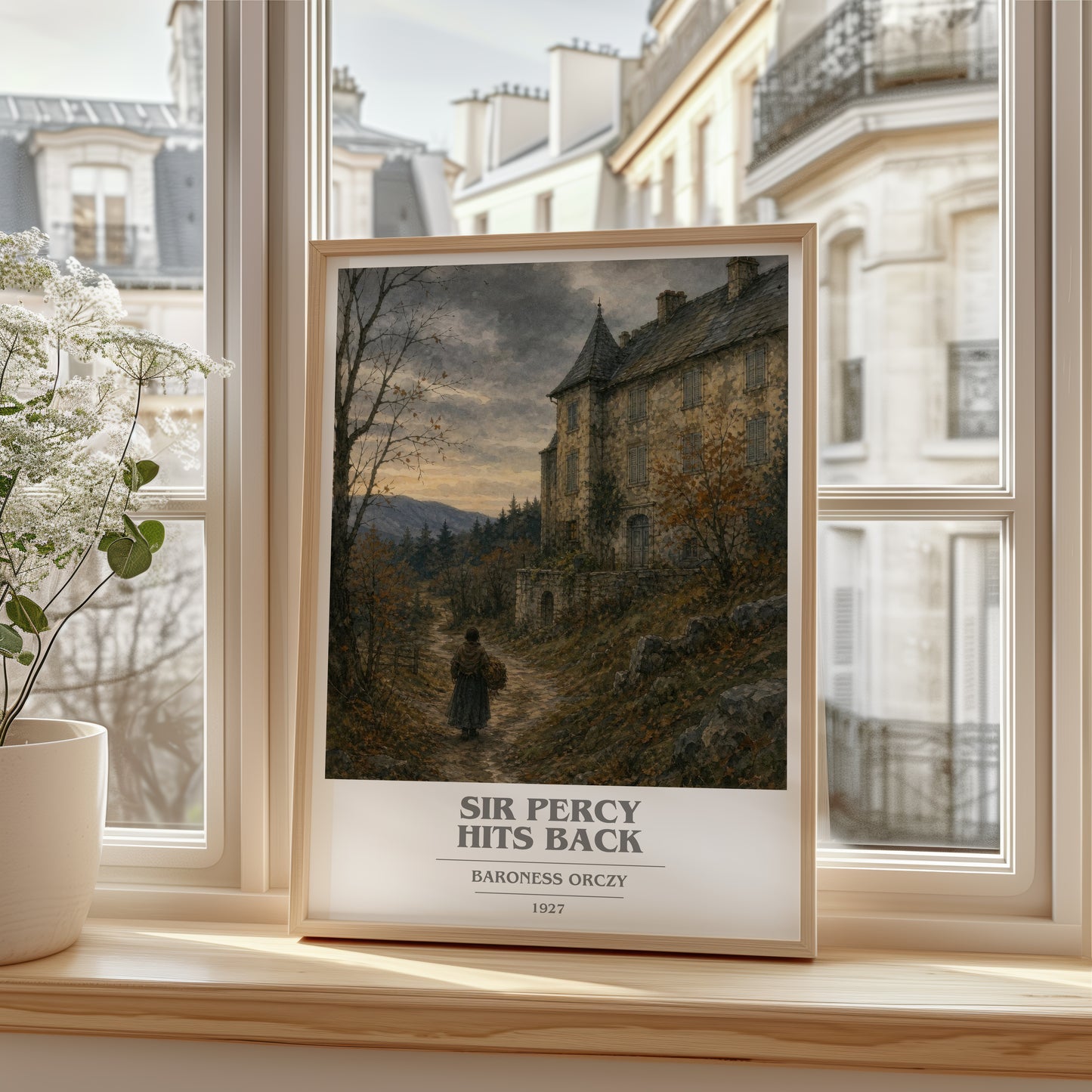 Sir Percy Hits Back book cover poster colour and style options – Baroness Orczy book art