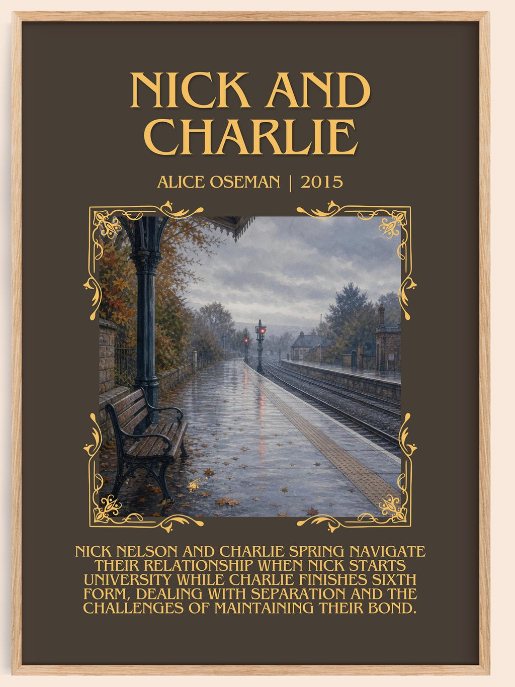 Nick and Charlie Minimalist Book Poster by Alice Oseman – book poster