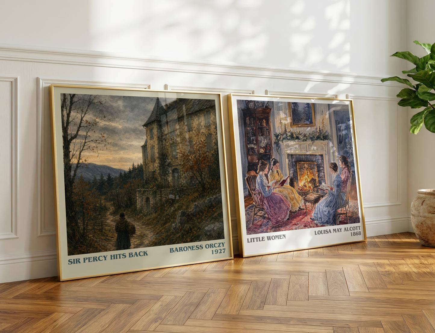 Sir Percy Hits Back literary print on bookshelf – Baroness Orczy fan gift