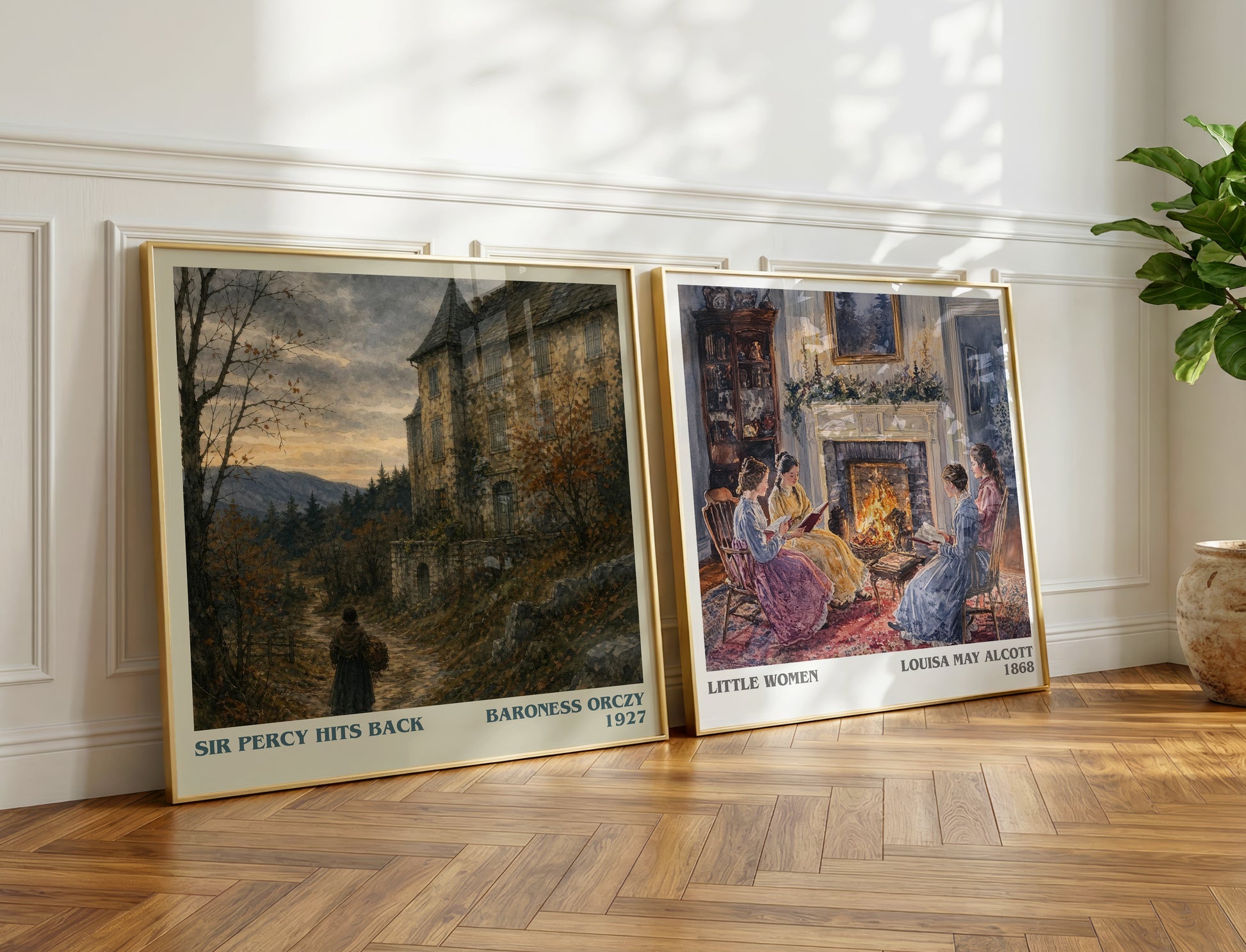 Sir Percy Hits Back literary print on bookshelf – Baroness Orczy fan gift