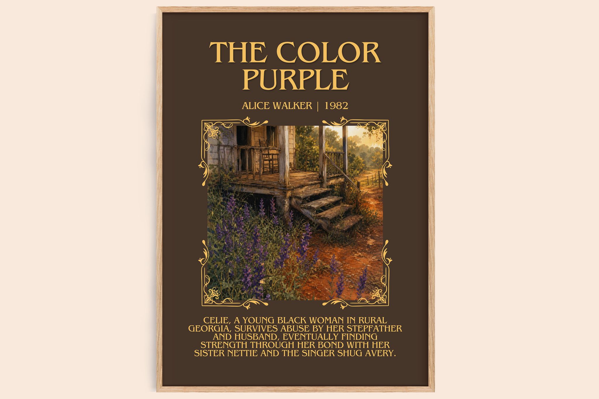 The Color Purple Minimalist Book Poster by Alice Walker