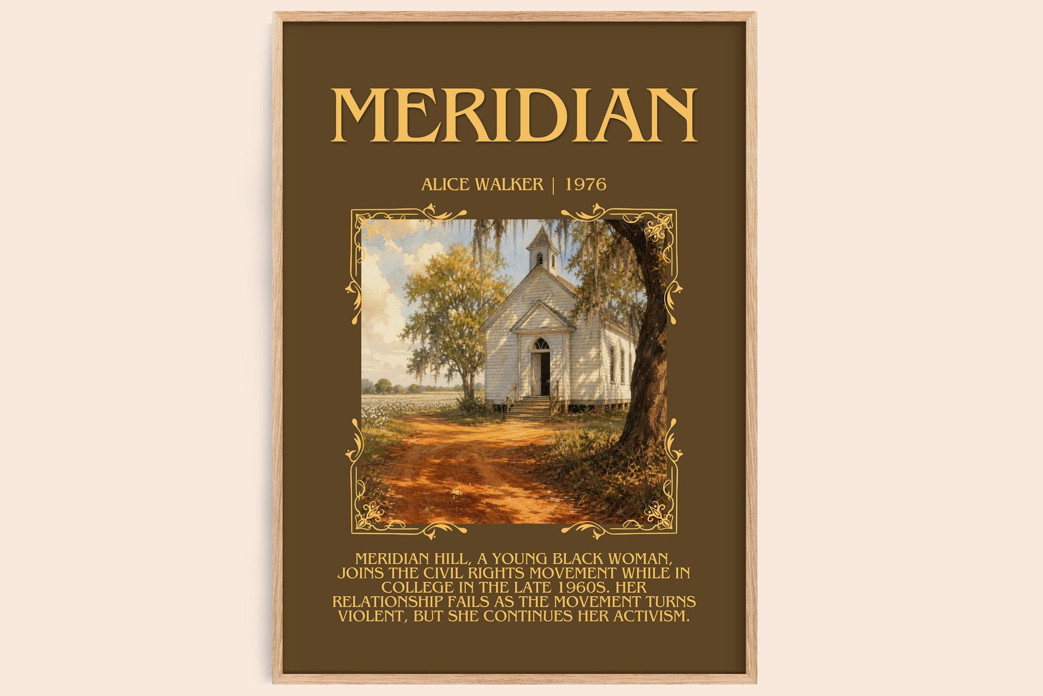 Meridian Minimalist Book Poster by Alice Walker