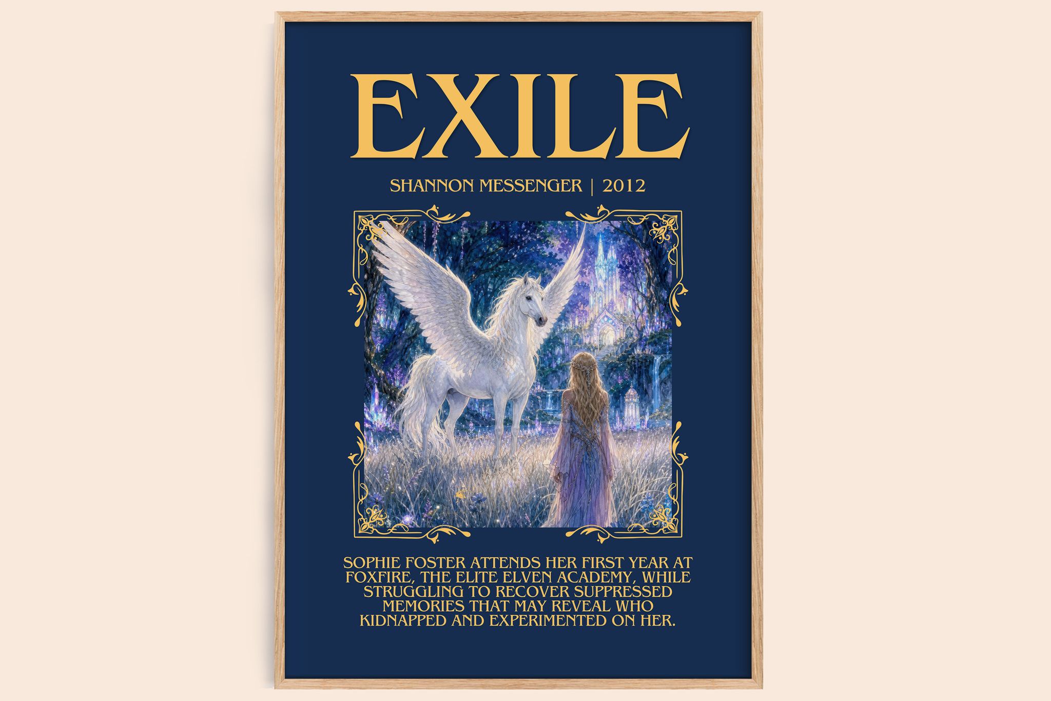 Exile Minimalist Book Poster by Shannon Messenger
