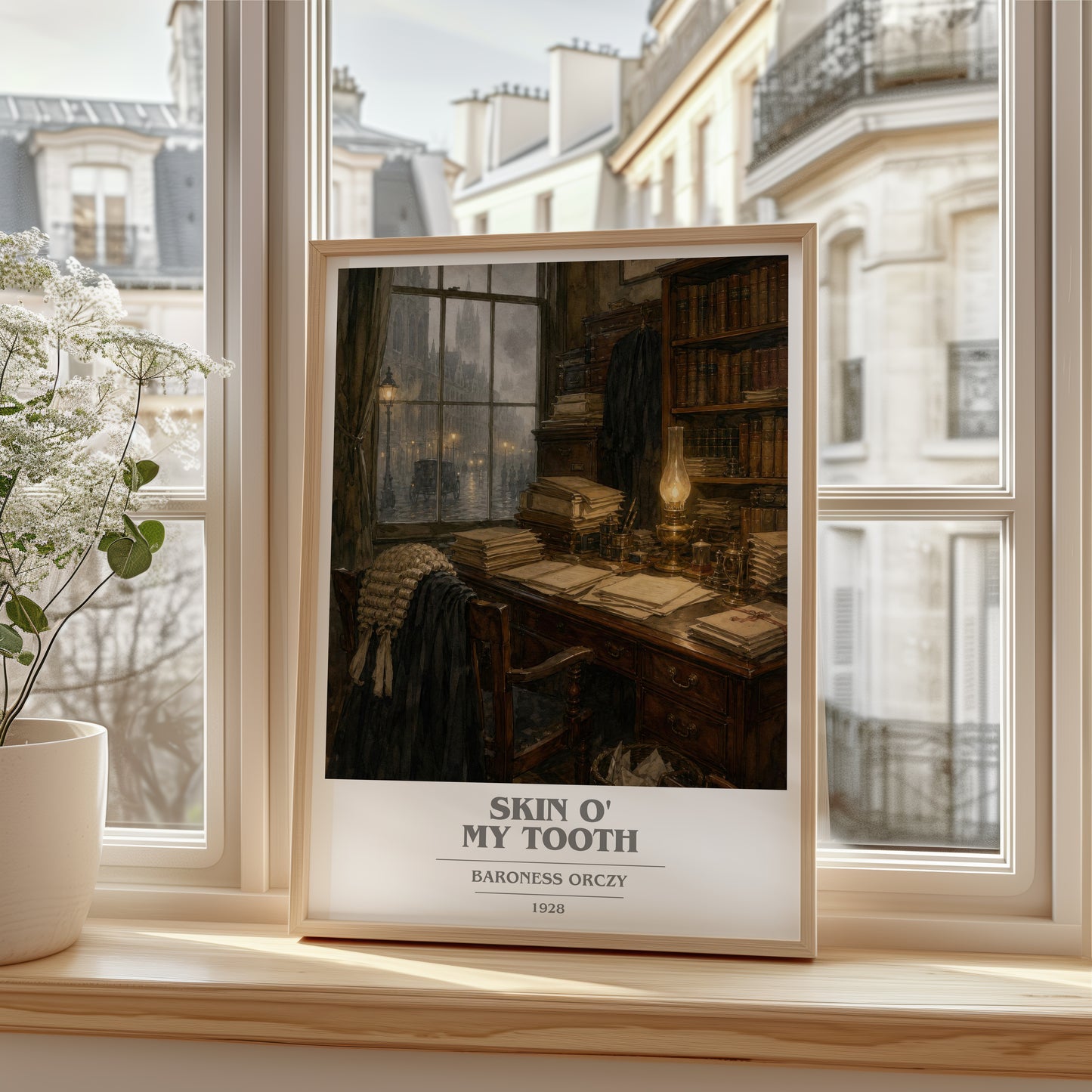 Skin O' My Tooth book cover poster colour and style options – Baroness Orczy book art