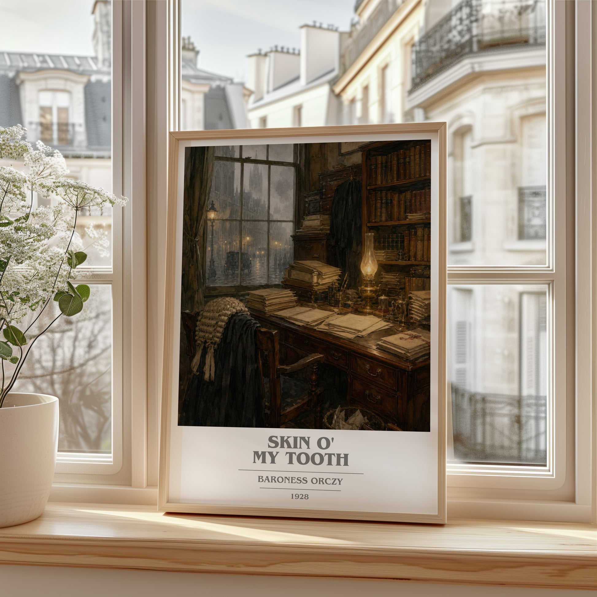 Skin O' My Tooth book cover poster colour and style options – Baroness Orczy book art