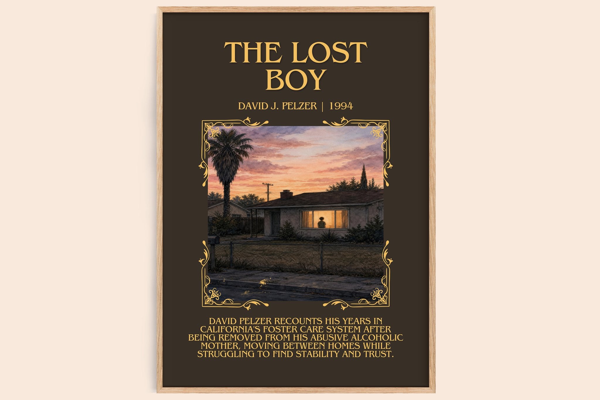 The lost boy Minimalist Book Poster by David J. Pelzer