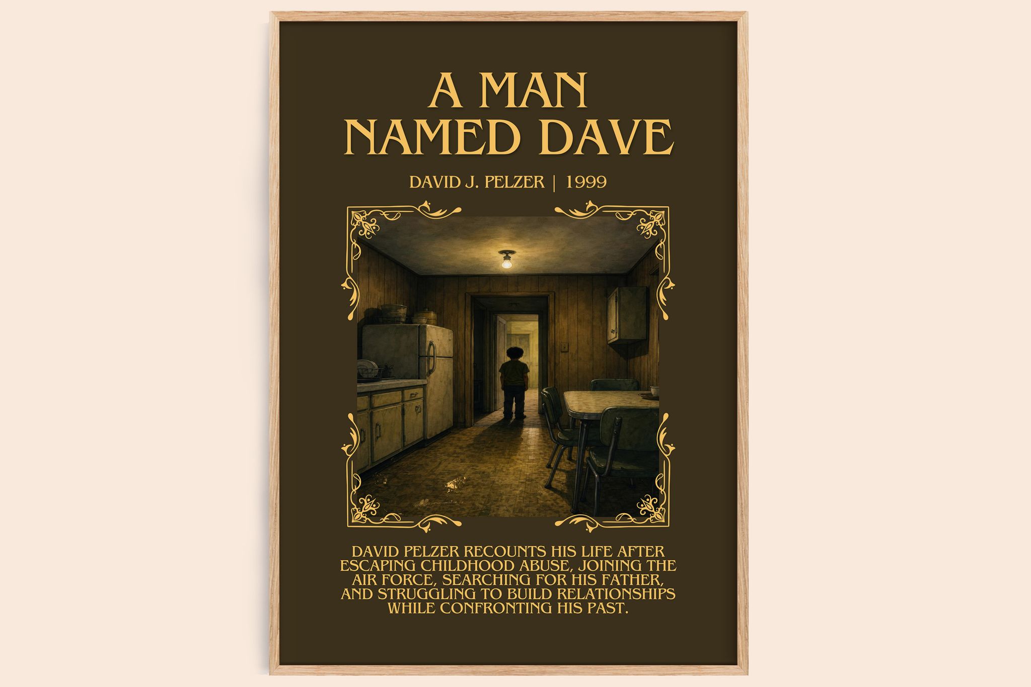A man named Dave Minimalist Book Poster by David J. Pelzer