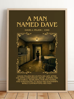 A man named Dave Minimalist Book Poster by David J. Pelzer – image 2
