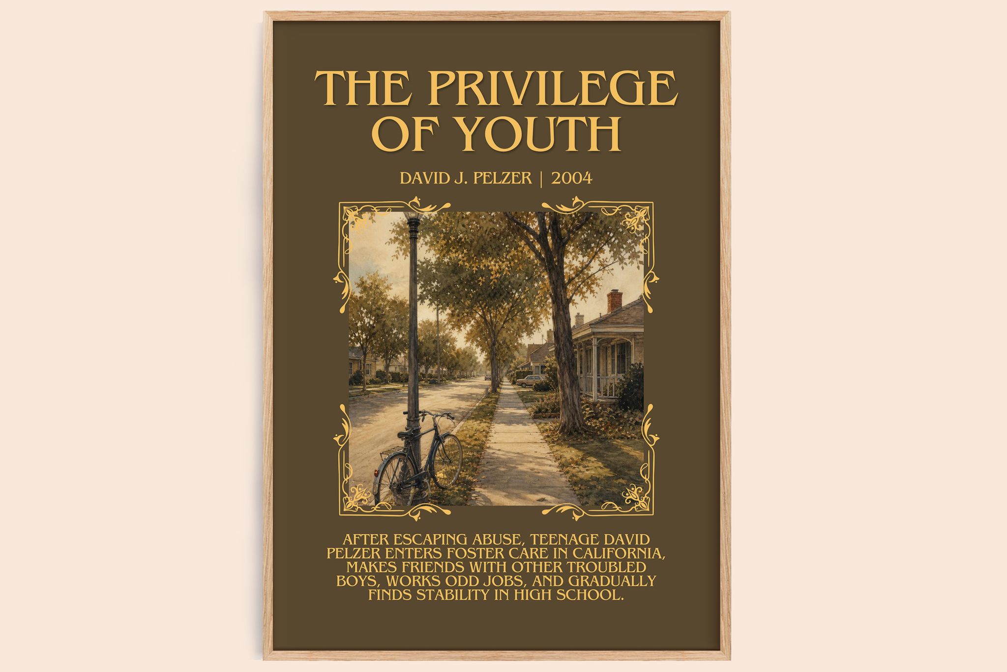 The Privilege of Youth Minimalist Book Poster by David J. Pelzer