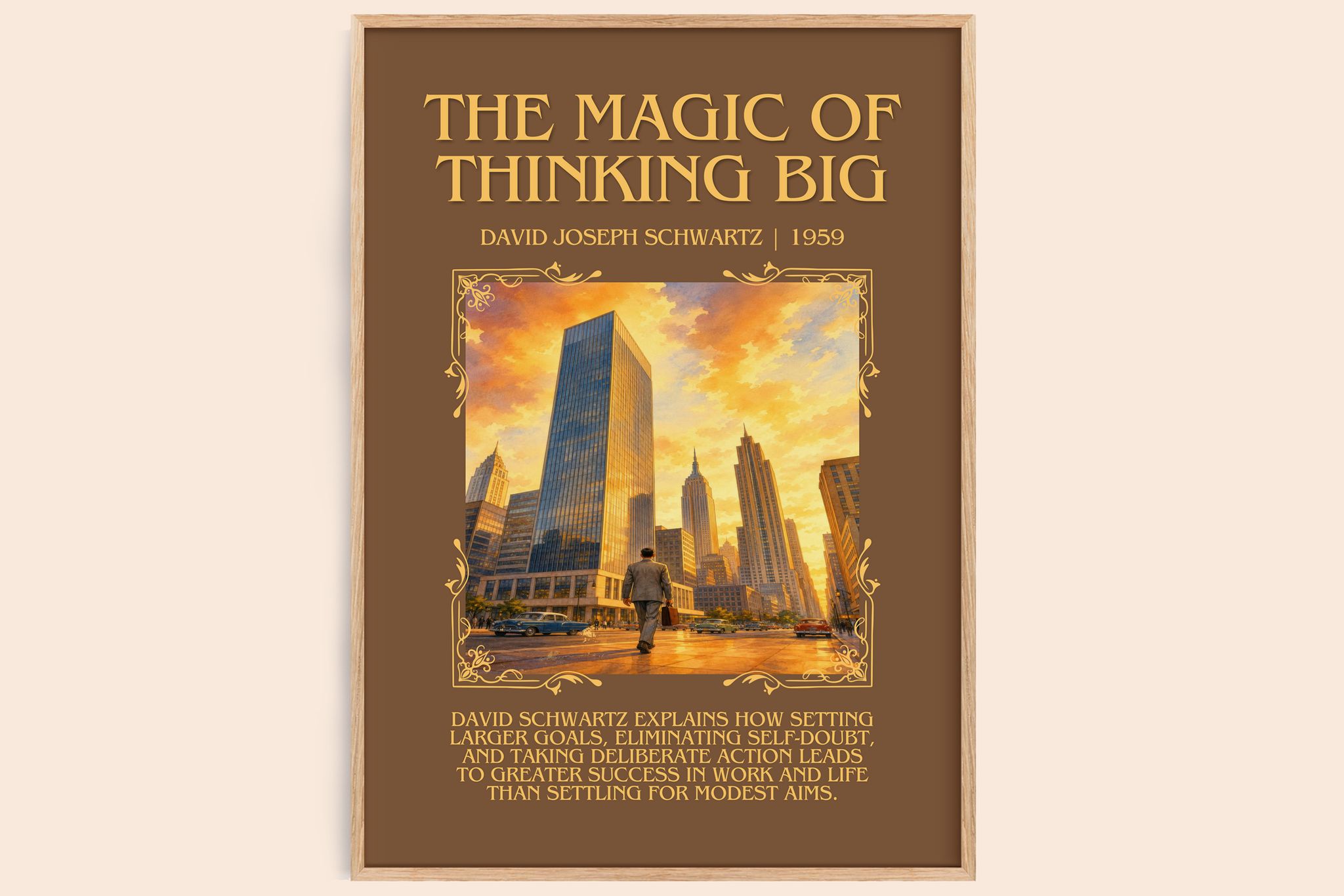 Magic of Thinking Big Minimalist Book Poster by David Joseph Schwartz