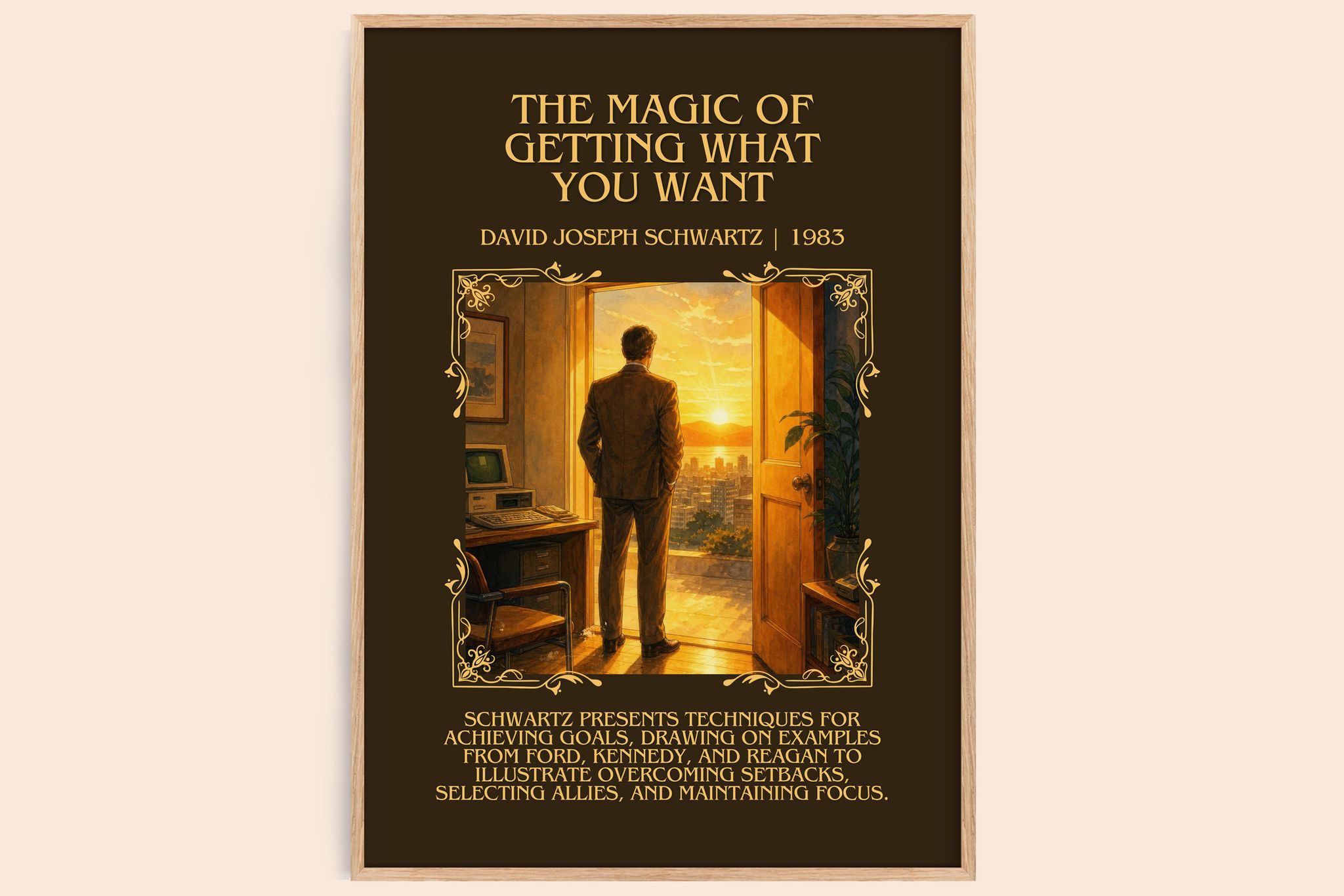 Magic of Getting What You Want Minimalist Book Poster by D. Schwartz