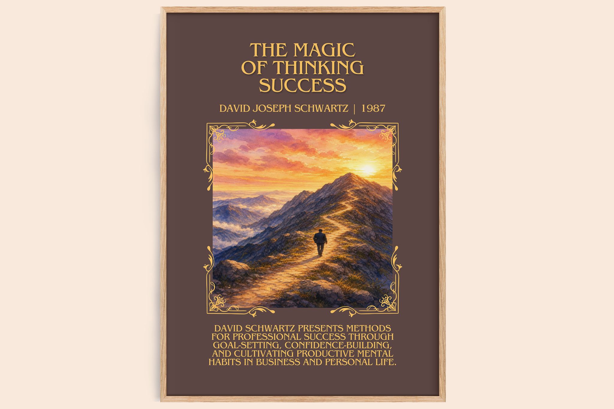 Magic of Thinking Success Minimalist Book Poster by D. Schwartz