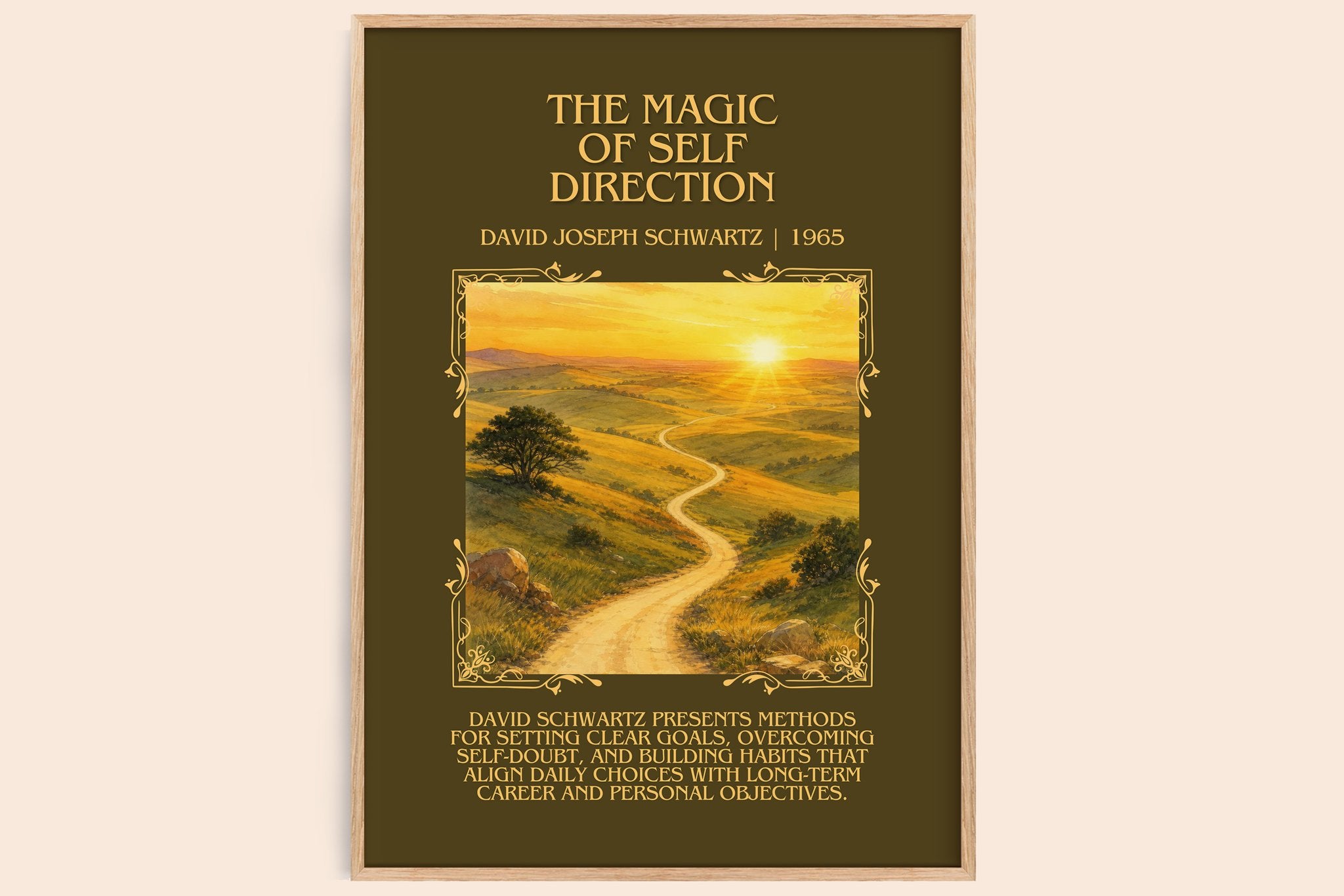 Magic of Self Direction Minimalist Book Poster by D. Schwartz