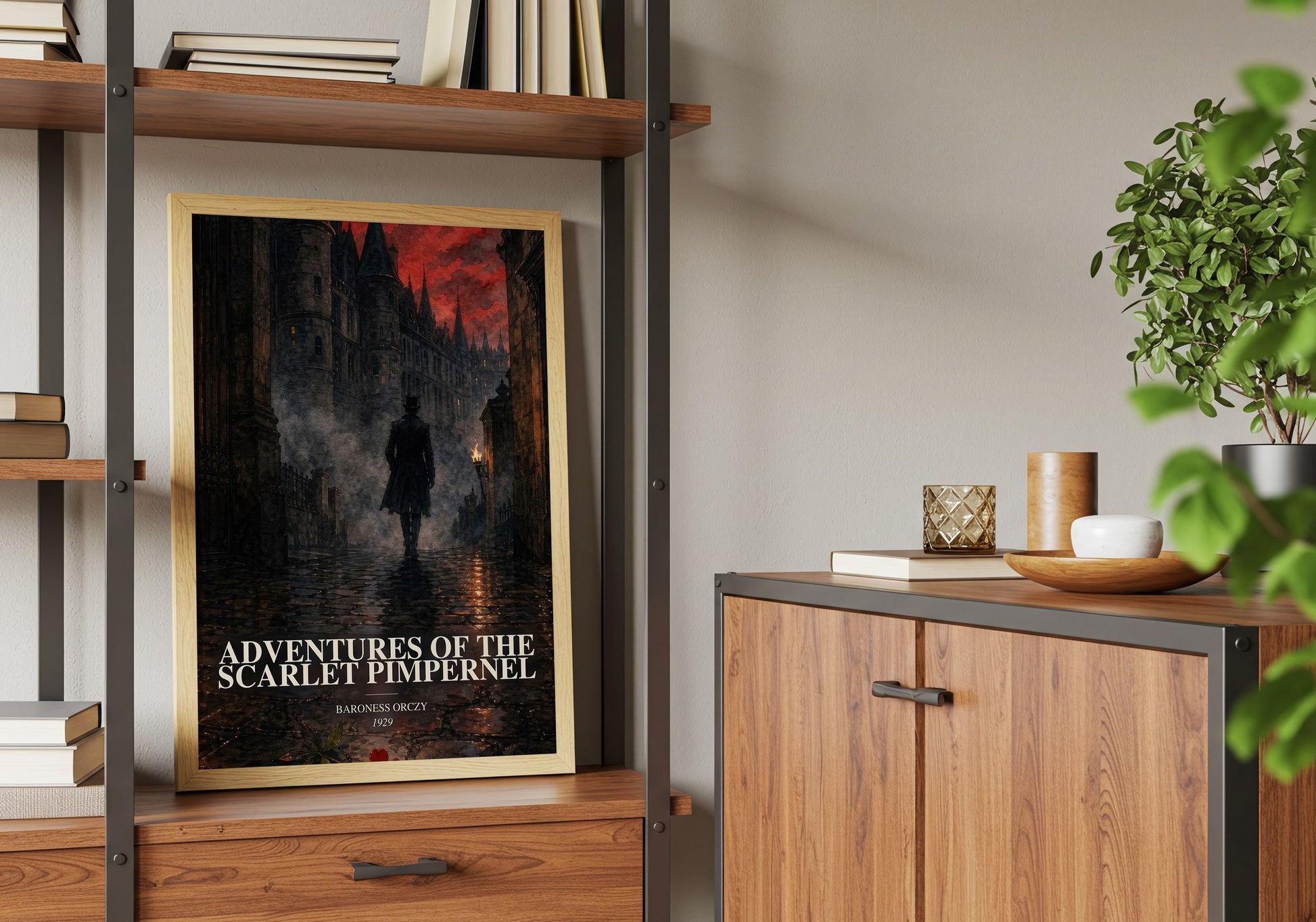 Adventures Of The Scarlet Pimpernel book watercolour illustration paper finish options – matte satin gloss