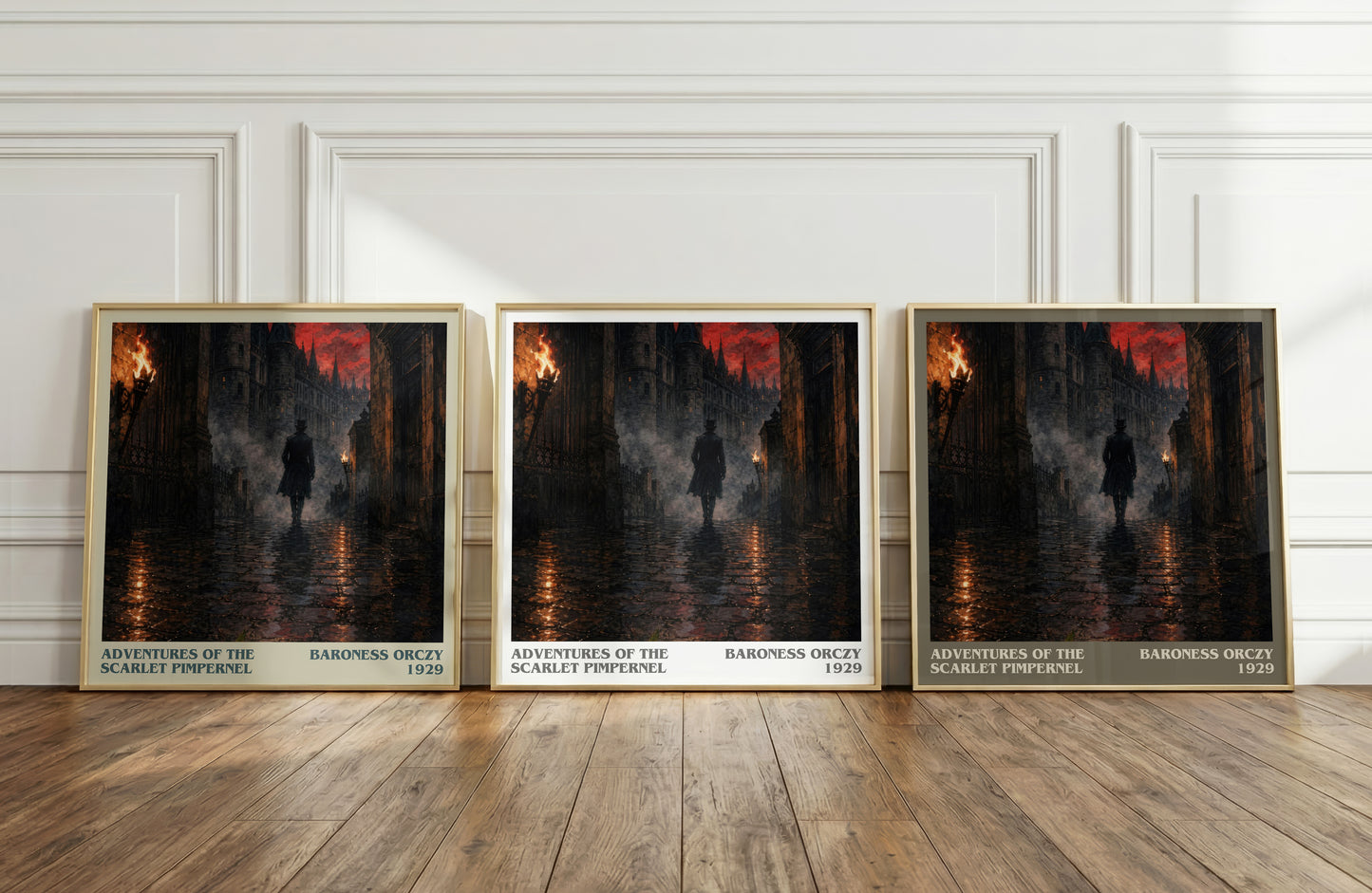 Adventures Of The Scarlet Pimpernel literary art print colour and style options – Baroness Orczy book art
