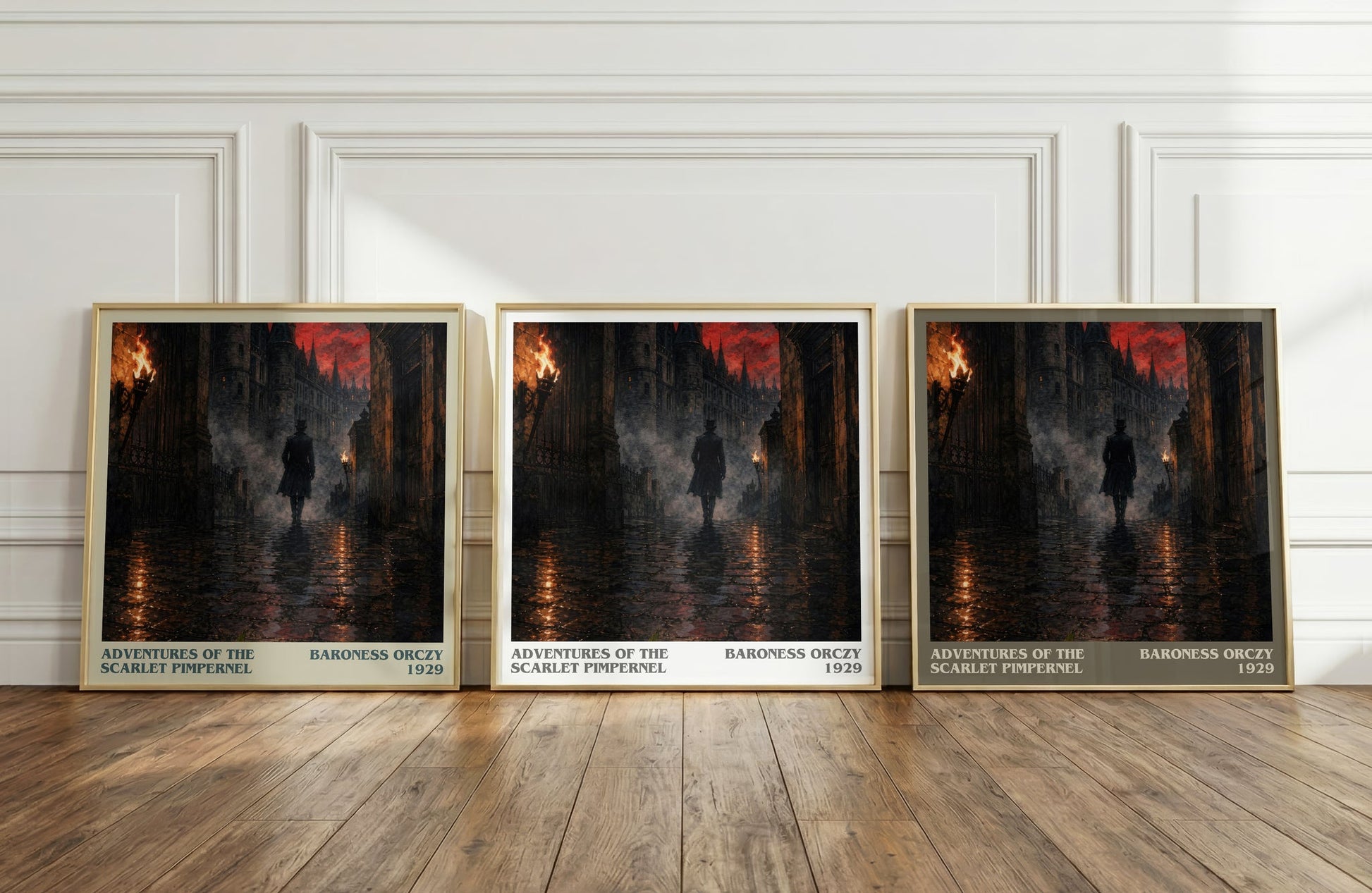 Adventures Of The Scarlet Pimpernel literary art print colour and style options – Baroness Orczy book art