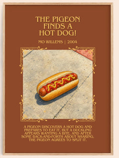 The Pigeon finds a hot dog! Minimalist Book Poster by Mo Willems – image 1