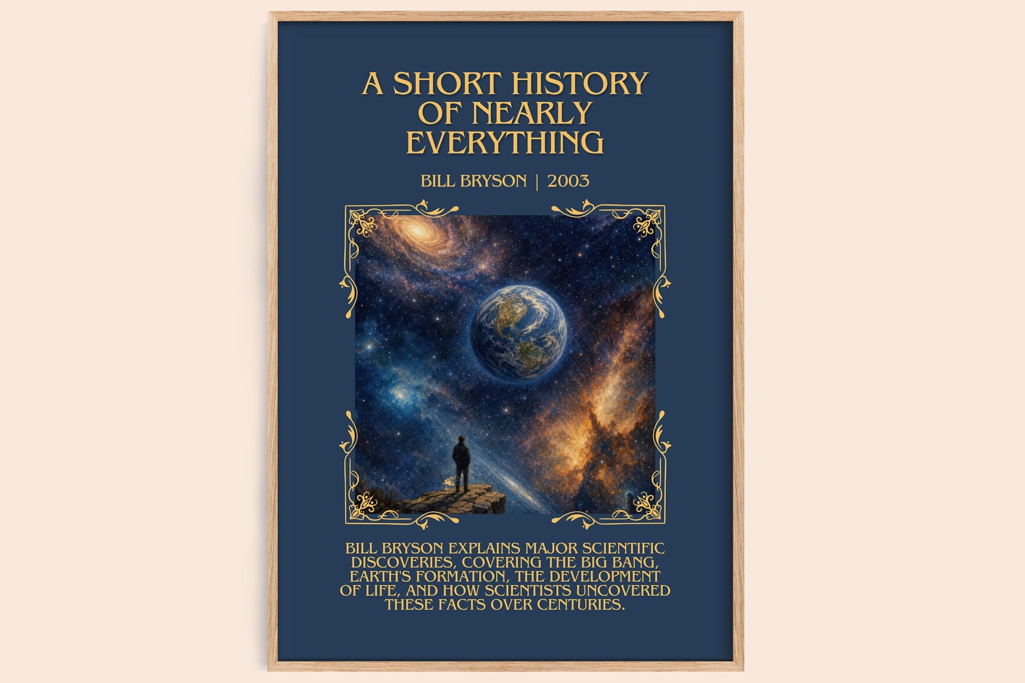 short history of nearly everything Minimalist Book Poster by B. Bryson