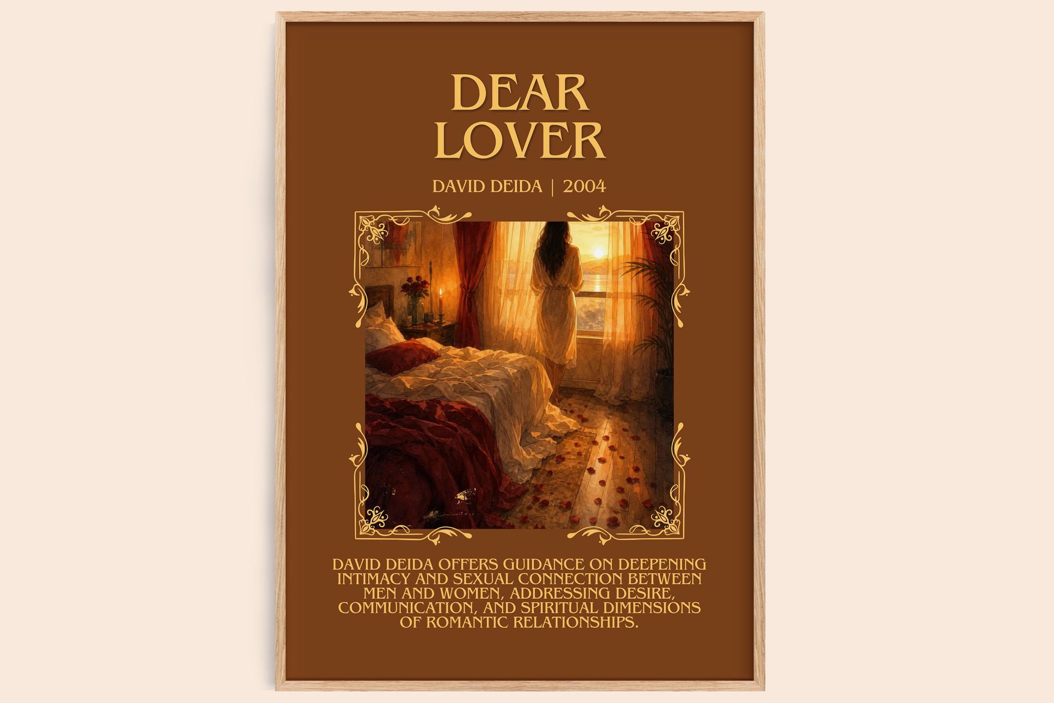 Dear Lover Minimalist Book Poster by David Deida