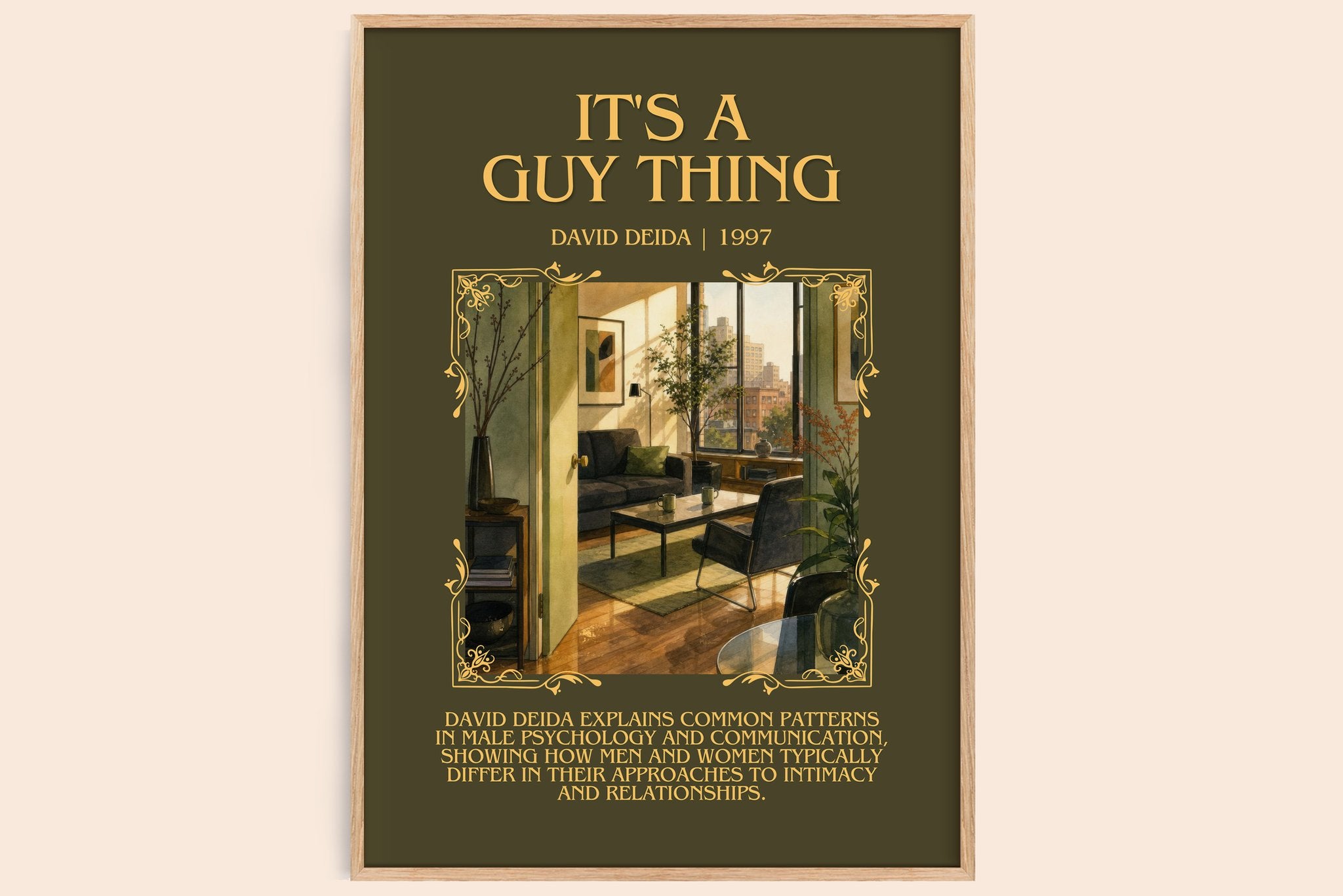It's a guy thing Minimalist Book Poster by David Deida