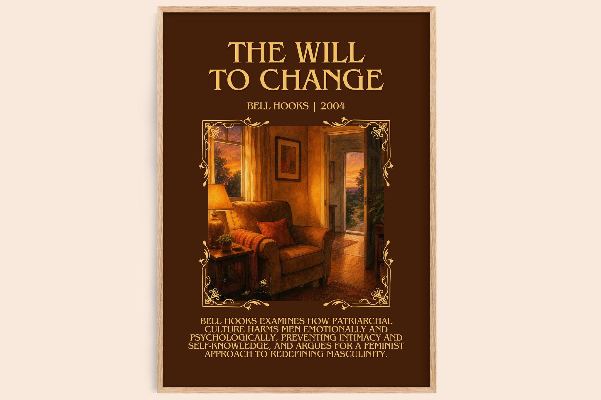 The will to change Minimalist Book Poster by Bell Hooks