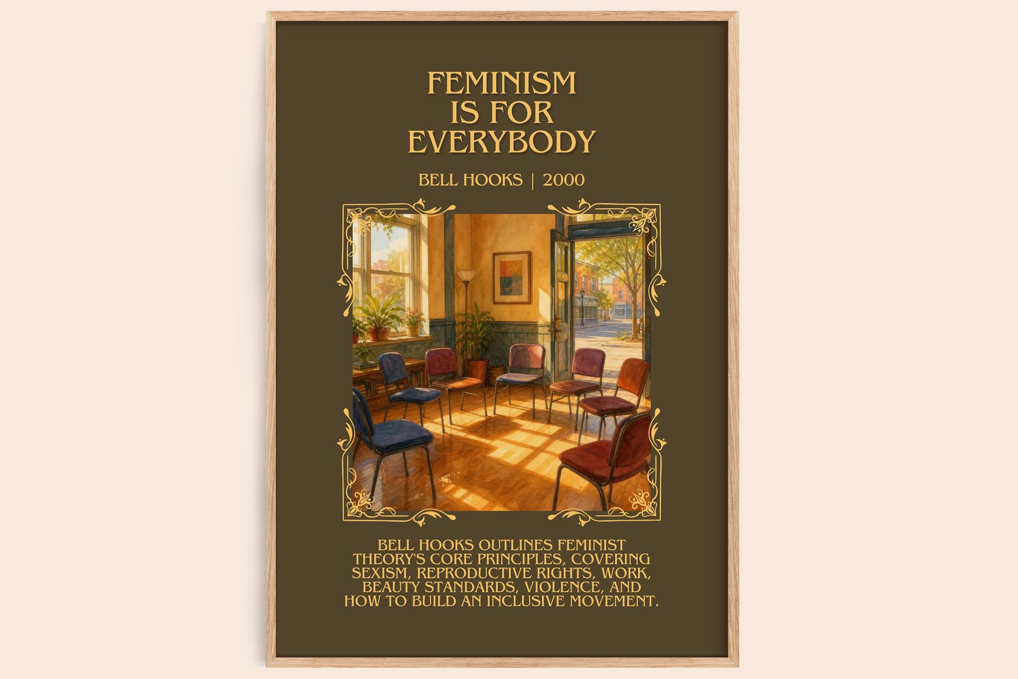 Feminism Is for Everybody Minimalist Book Poster by Bell Hooks