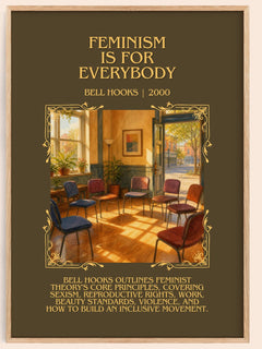 Feminism Is for Everybody Minimalist Book Poster by Bell Hooks – image 1