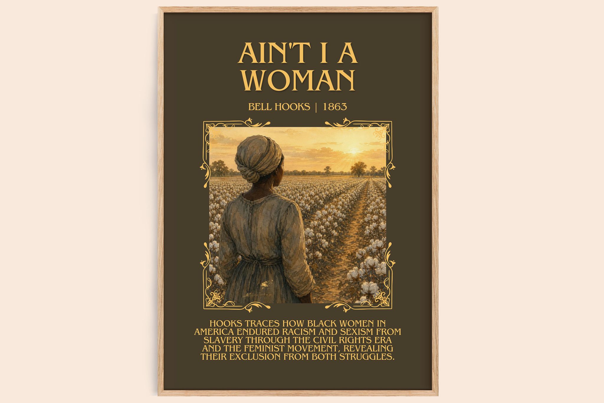 Ain't I a Woman Minimalist Book Poster by Bell Hooks