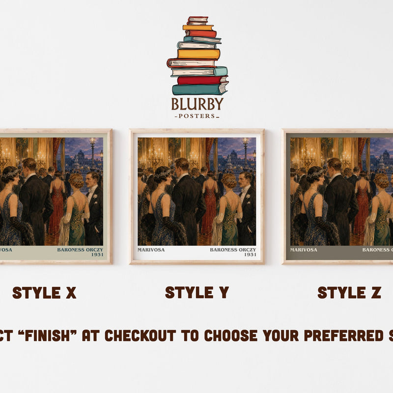 Marivosa literary print in frame leaning in hallway – adventure wall art