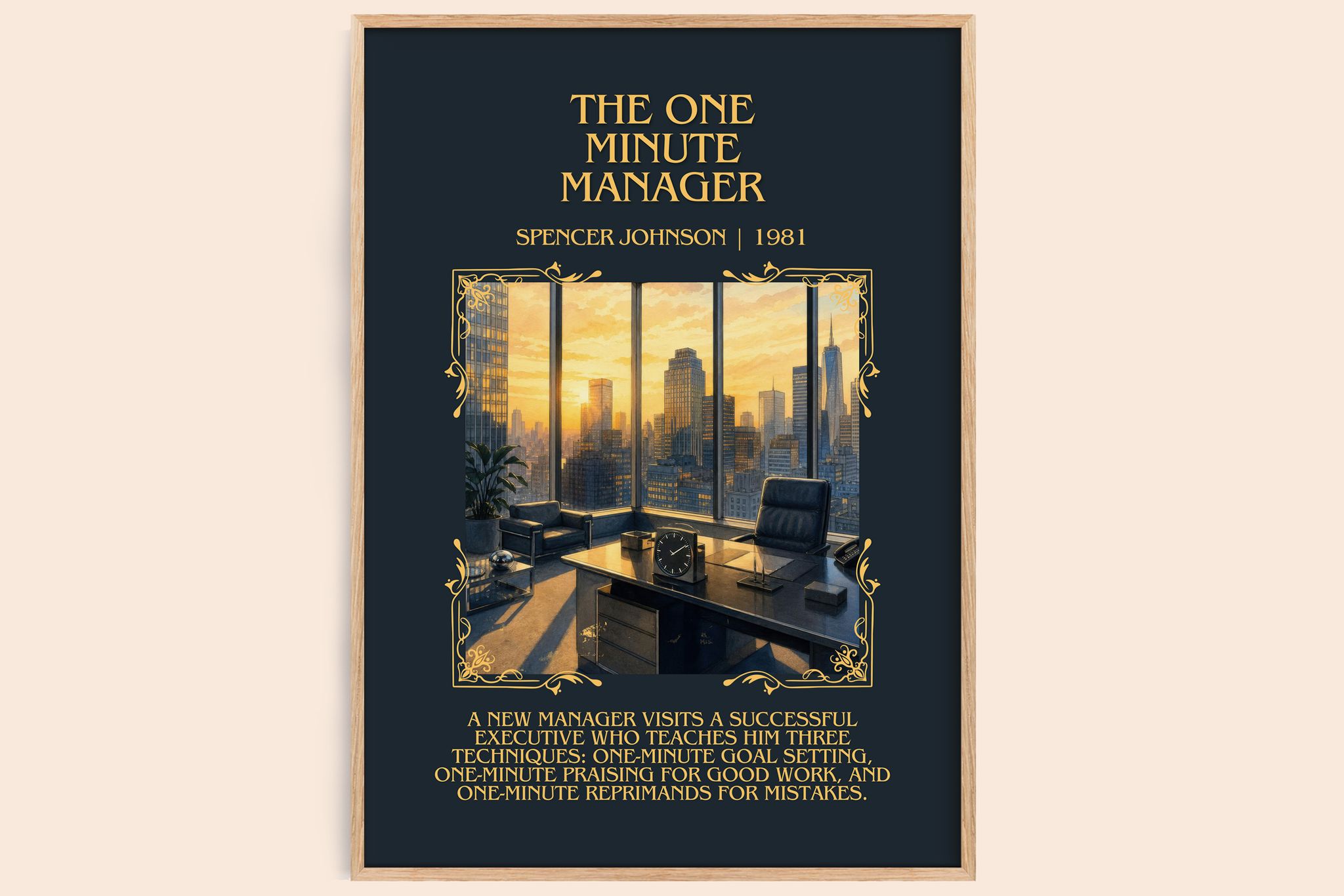 The one minute manager Minimalist Book Poster by Spencer Johnson