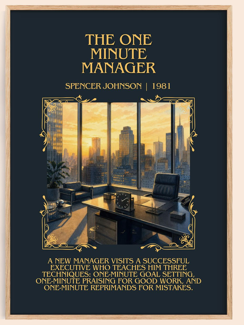 The one minute manager Minimalist Book Poster by Spencer Johnson – book poster