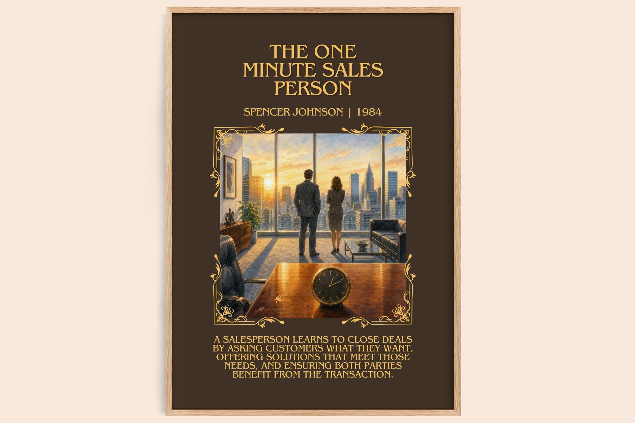 The one minute sales person Minimalist Book Poster by Spencer Johnson