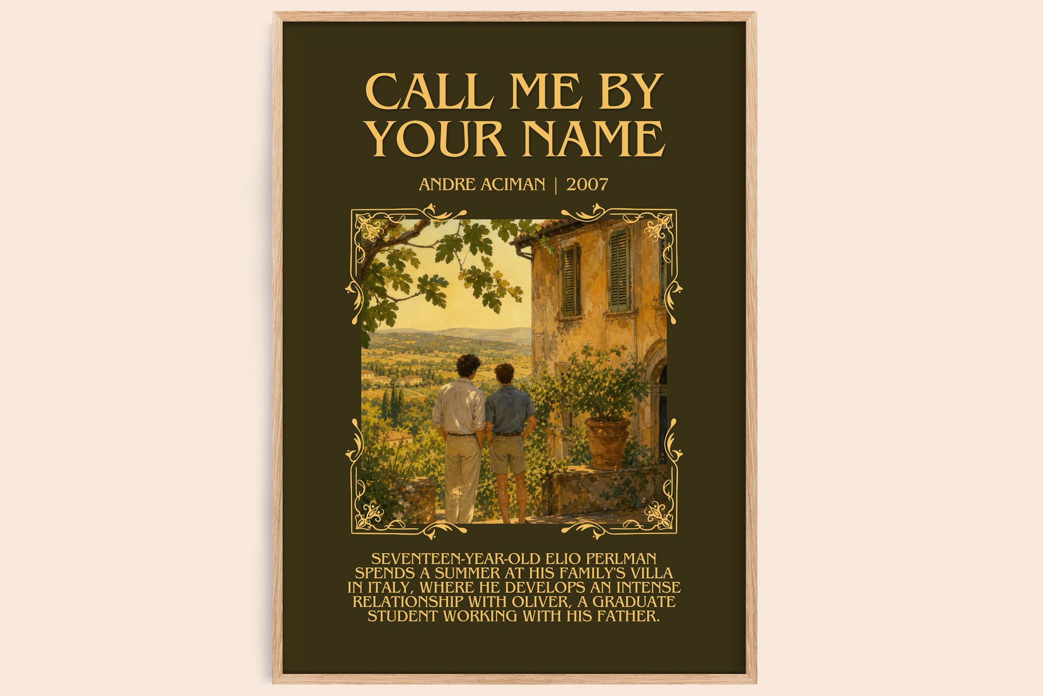 Call Me by Your Name Minimalist Book Poster by André Aciman