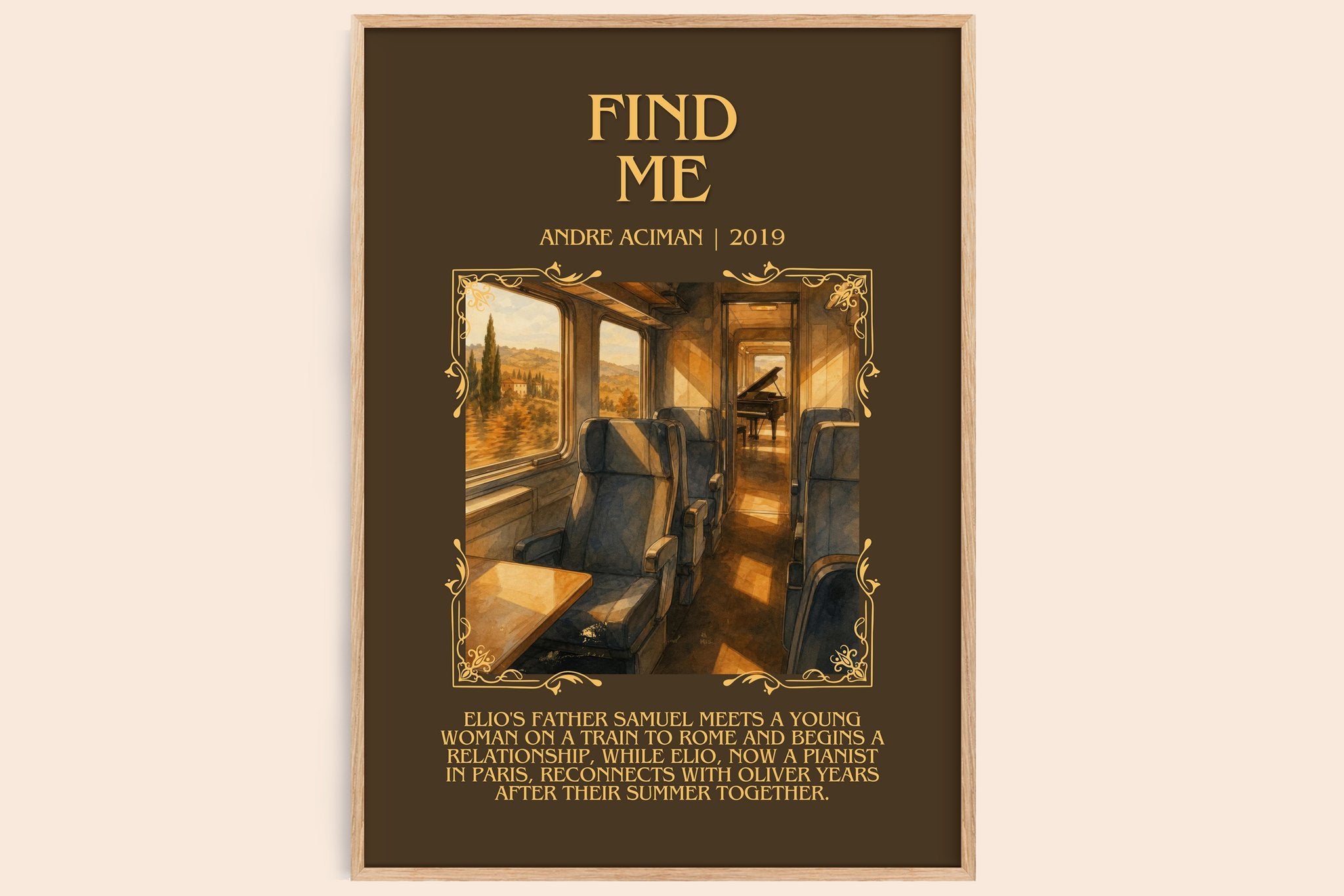 Find Me Minimalist Book Poster by André Aciman