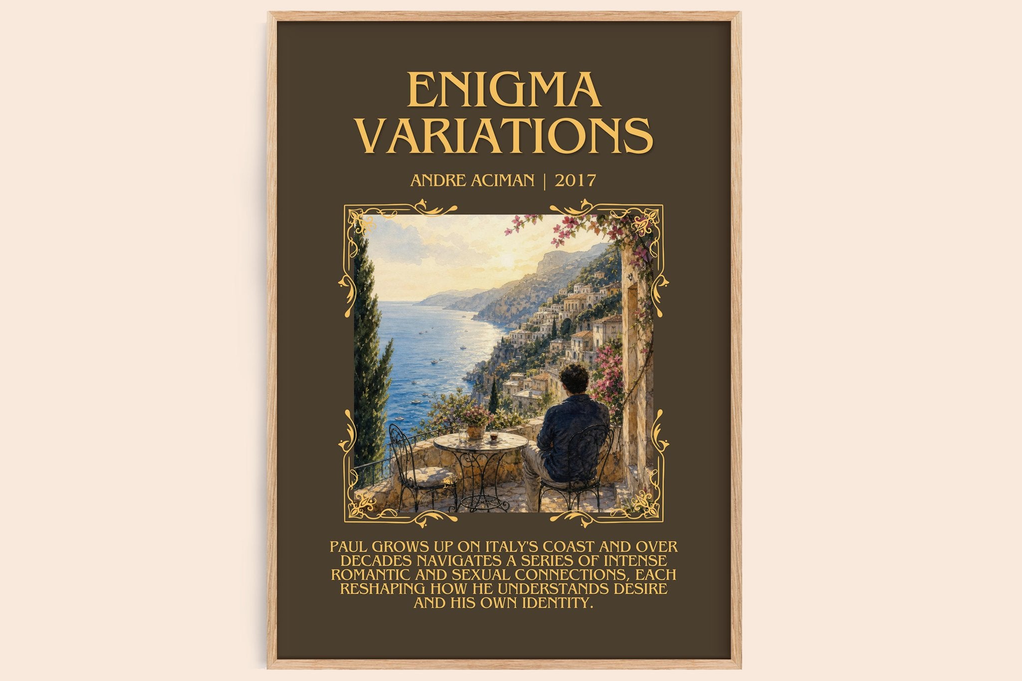 Enigma variations Minimalist Book Poster by André Aciman
