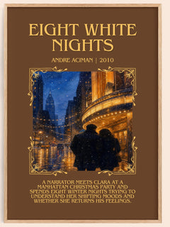 Eight white nights Minimalist Book Poster by André Aciman – image 1