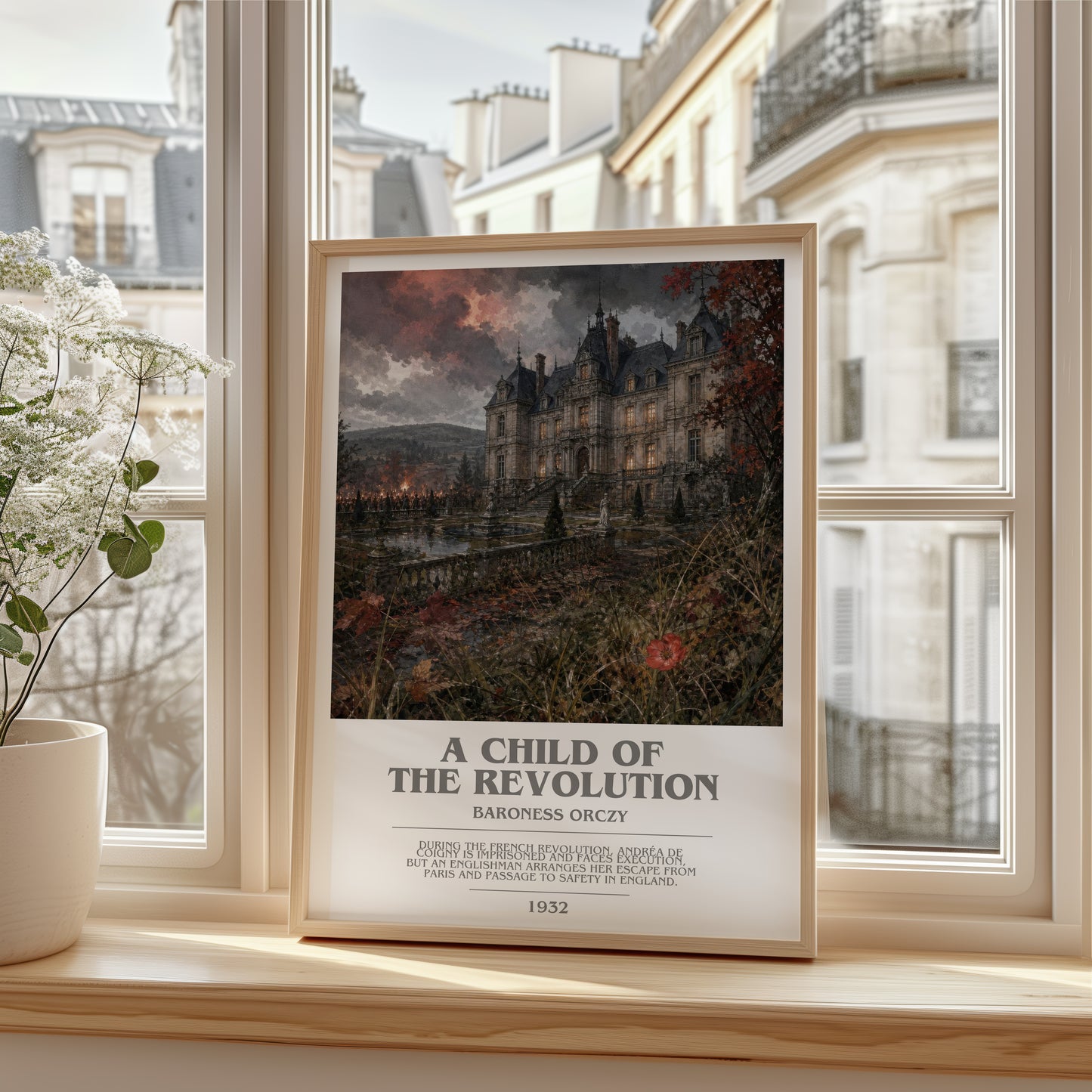 A Child Of The Revolution bookish poster colour and style options – Baroness Orczy book art