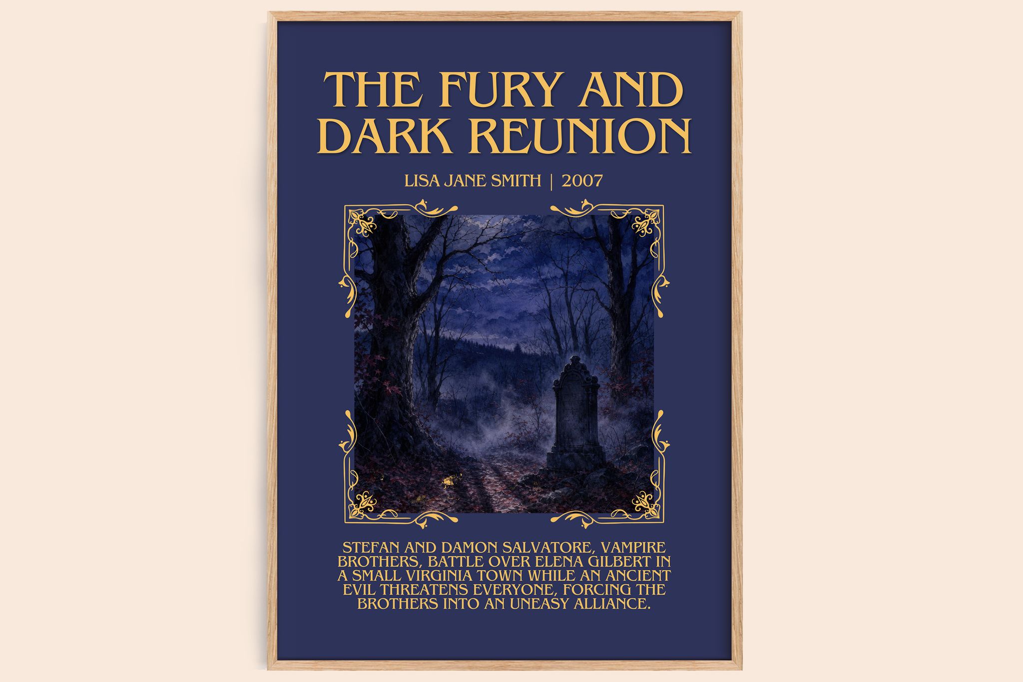 The Fury and Dark Reunion Minimalist Book Poster by Lisa Jane Smith