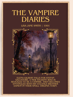 The Vampire Diaries Minimalist Book Poster by Lisa Jane Smith – image 1