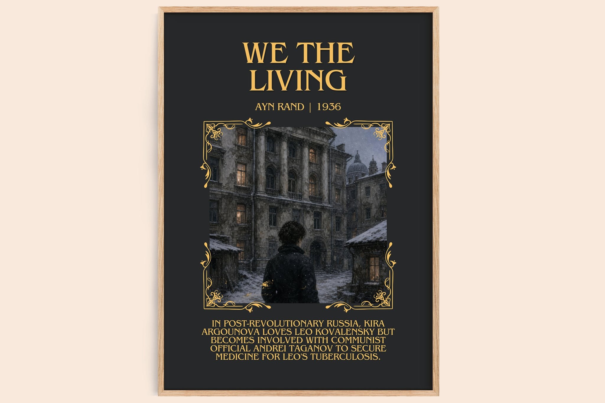 We the living Minimalist Book Poster by Ayn Rand