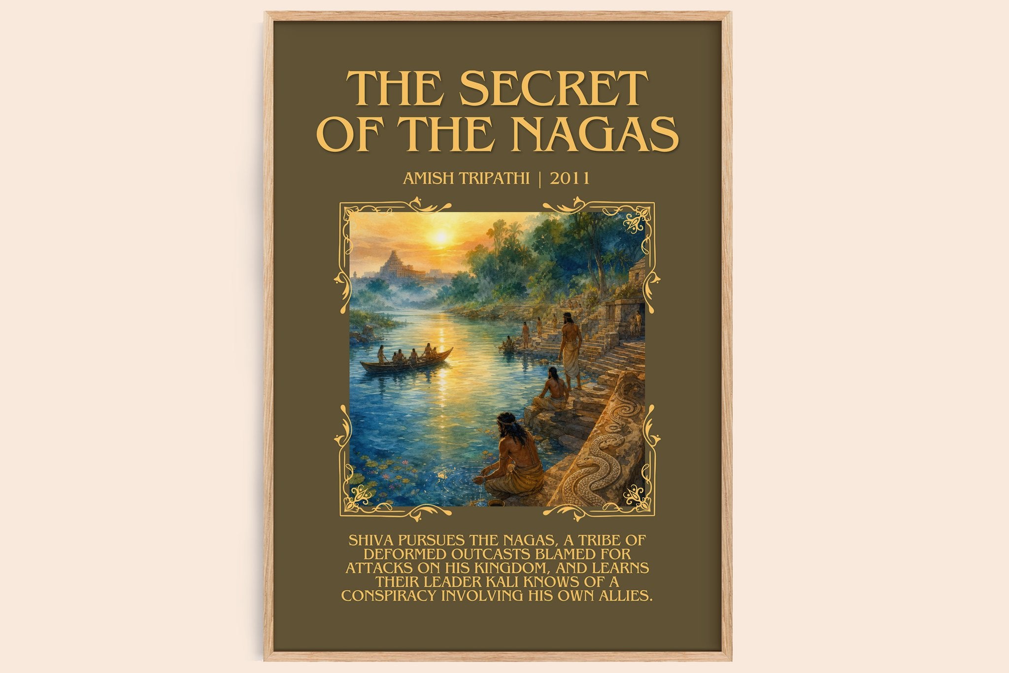 The Secret of the Nagas Minimalist Book Poster by Amish Tripathi