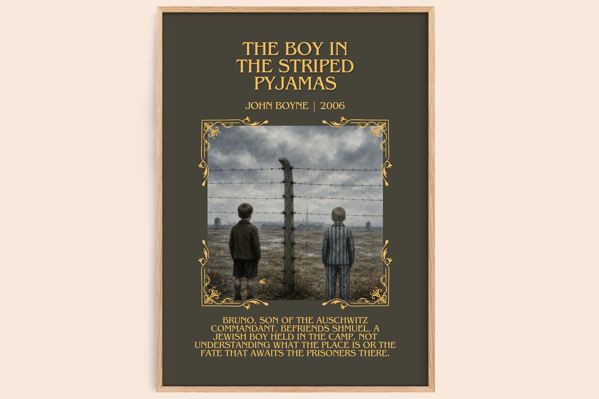 The Boy in the Striped Pyjamas Minimalist Book Poster by John Boyne
