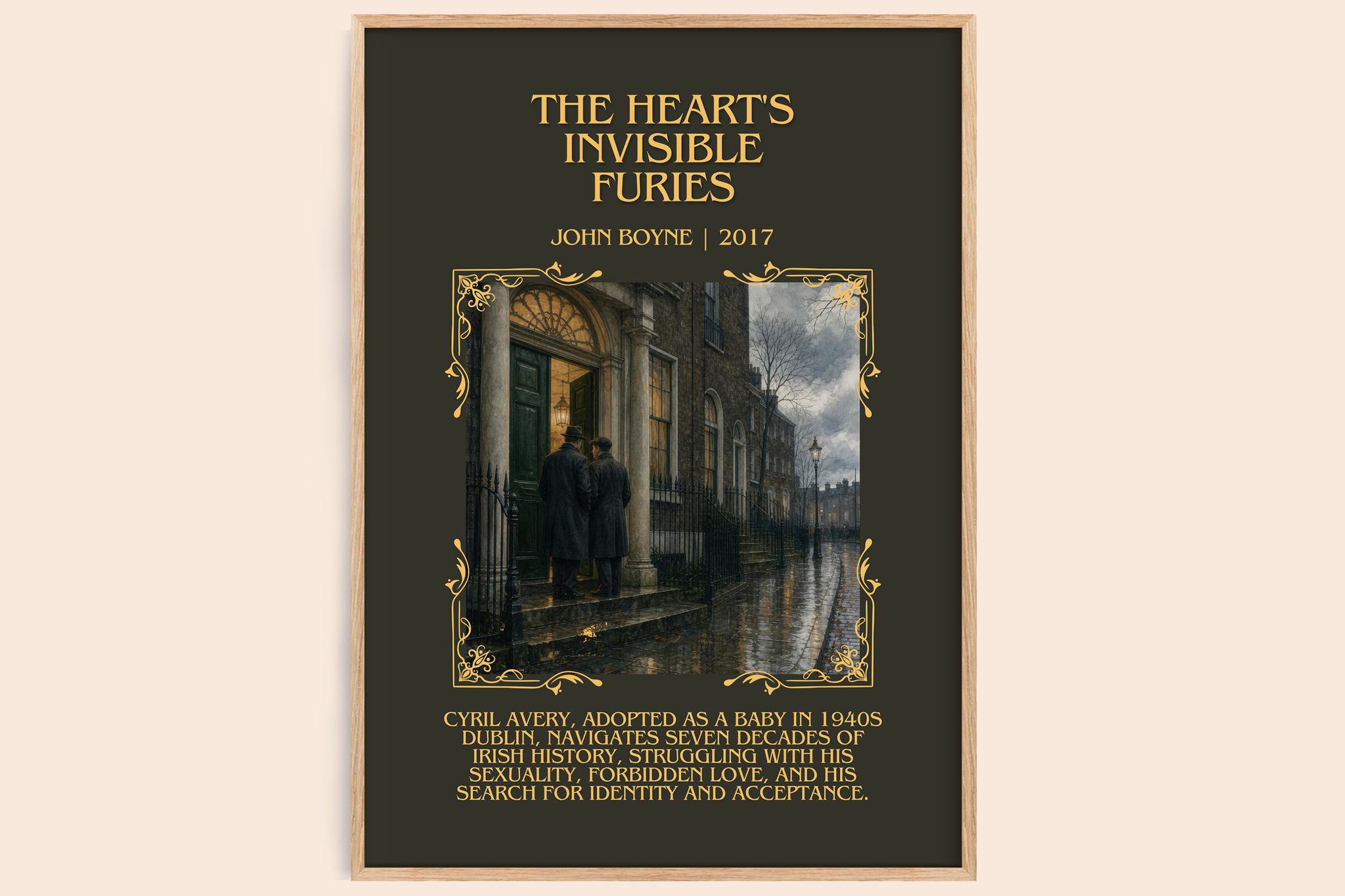 The Heart's Invisible Furies Minimalist Book Poster by John Boyne