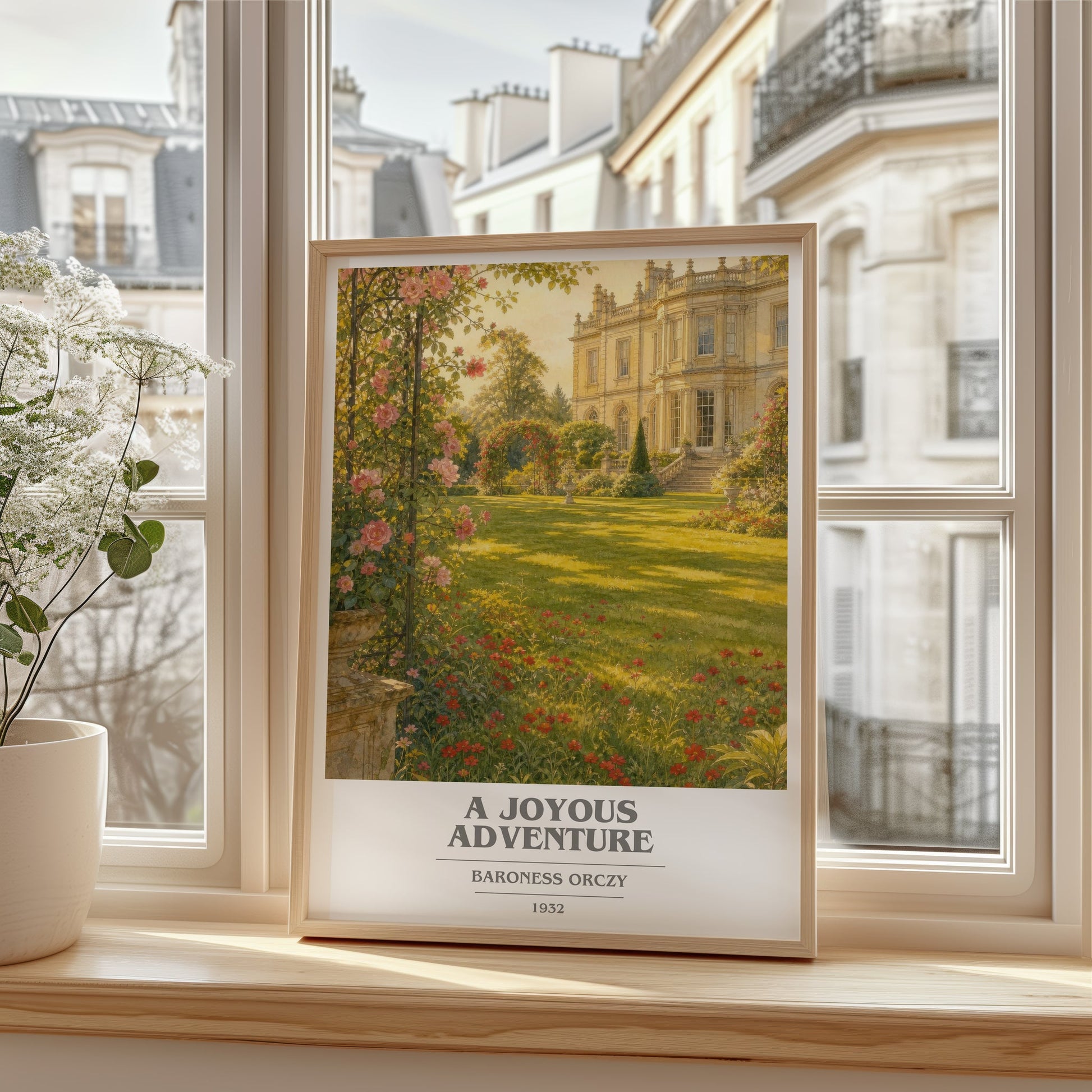 A Joyous Adventure book cover poster colour and style options – Baroness Orczy book art