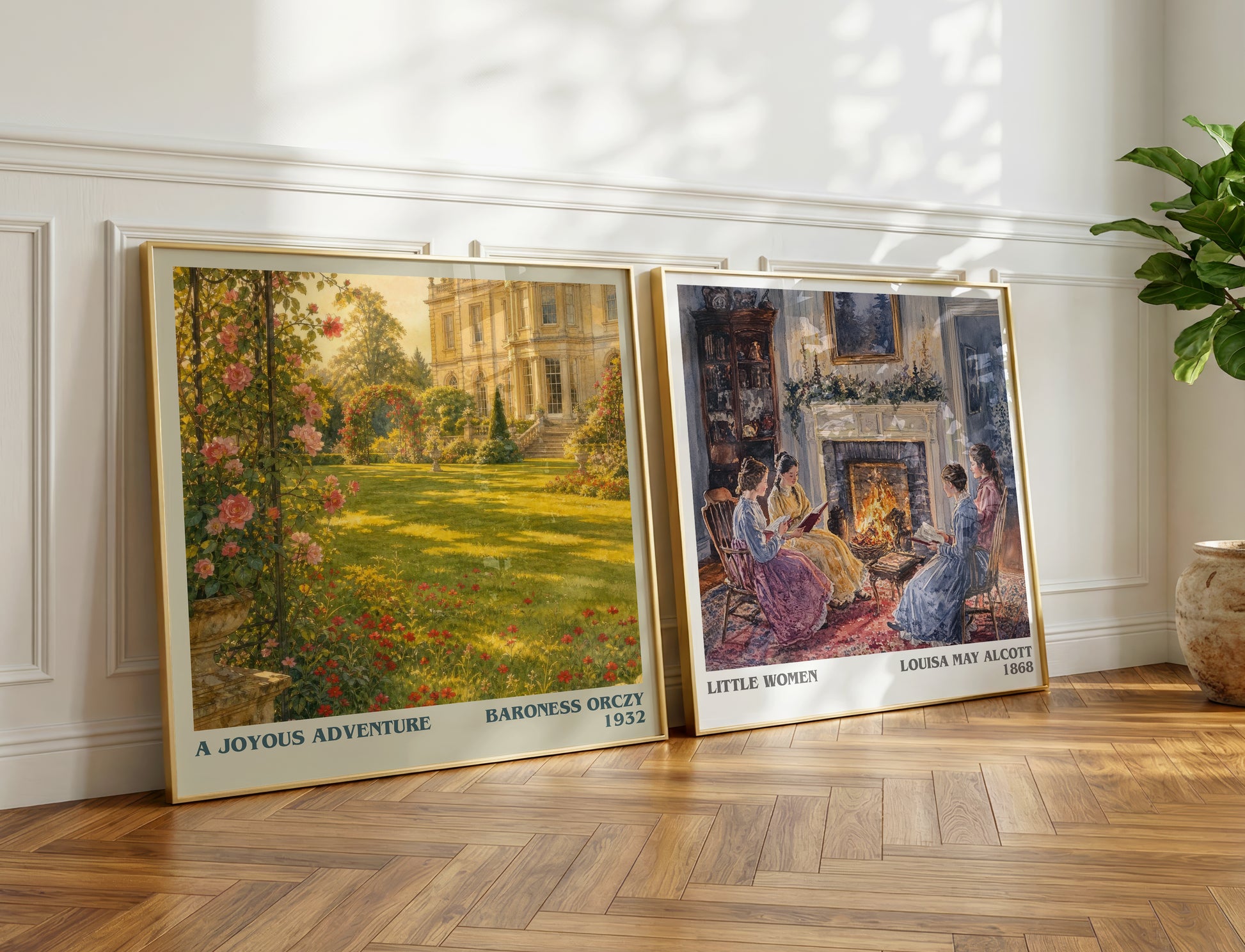 A Joyous Adventure literary print on bookshelf – Baroness Orczy fan gift