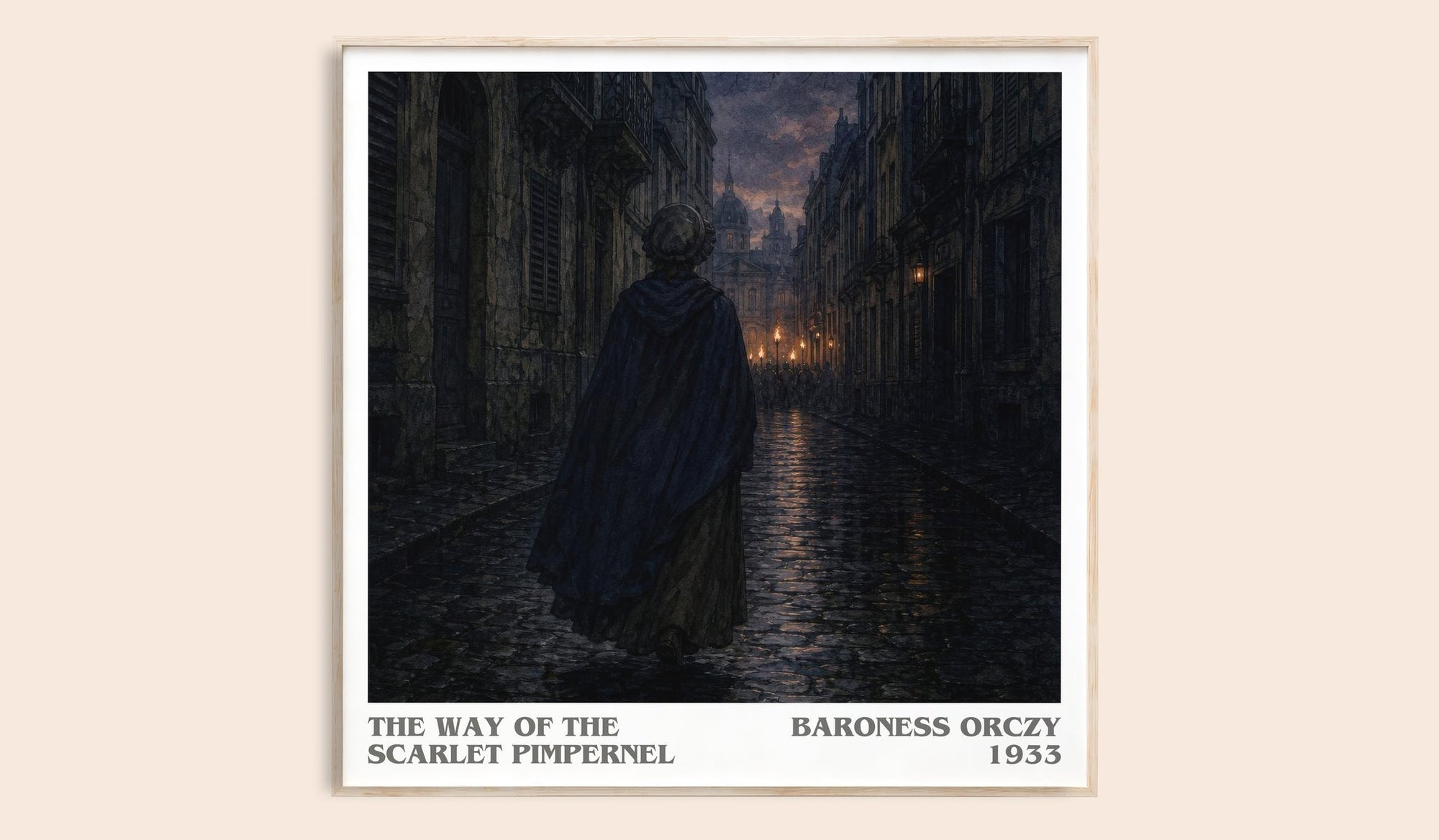 The Way Of The Scarlet Pimpernel literary book poster by Baroness Orczy – framed literary art print