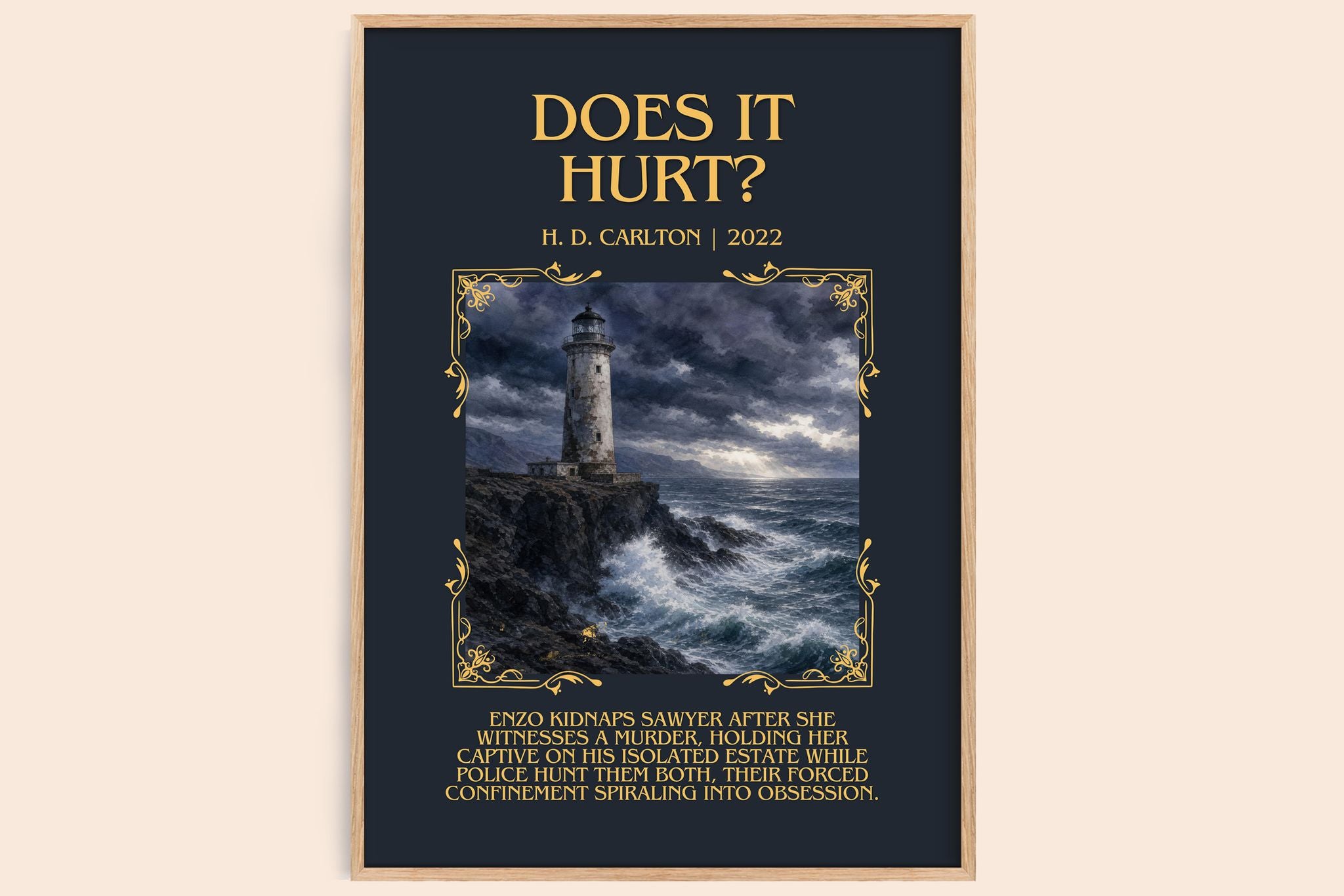 Does It Hurt? Minimalist Book Poster by H. D. Carlton