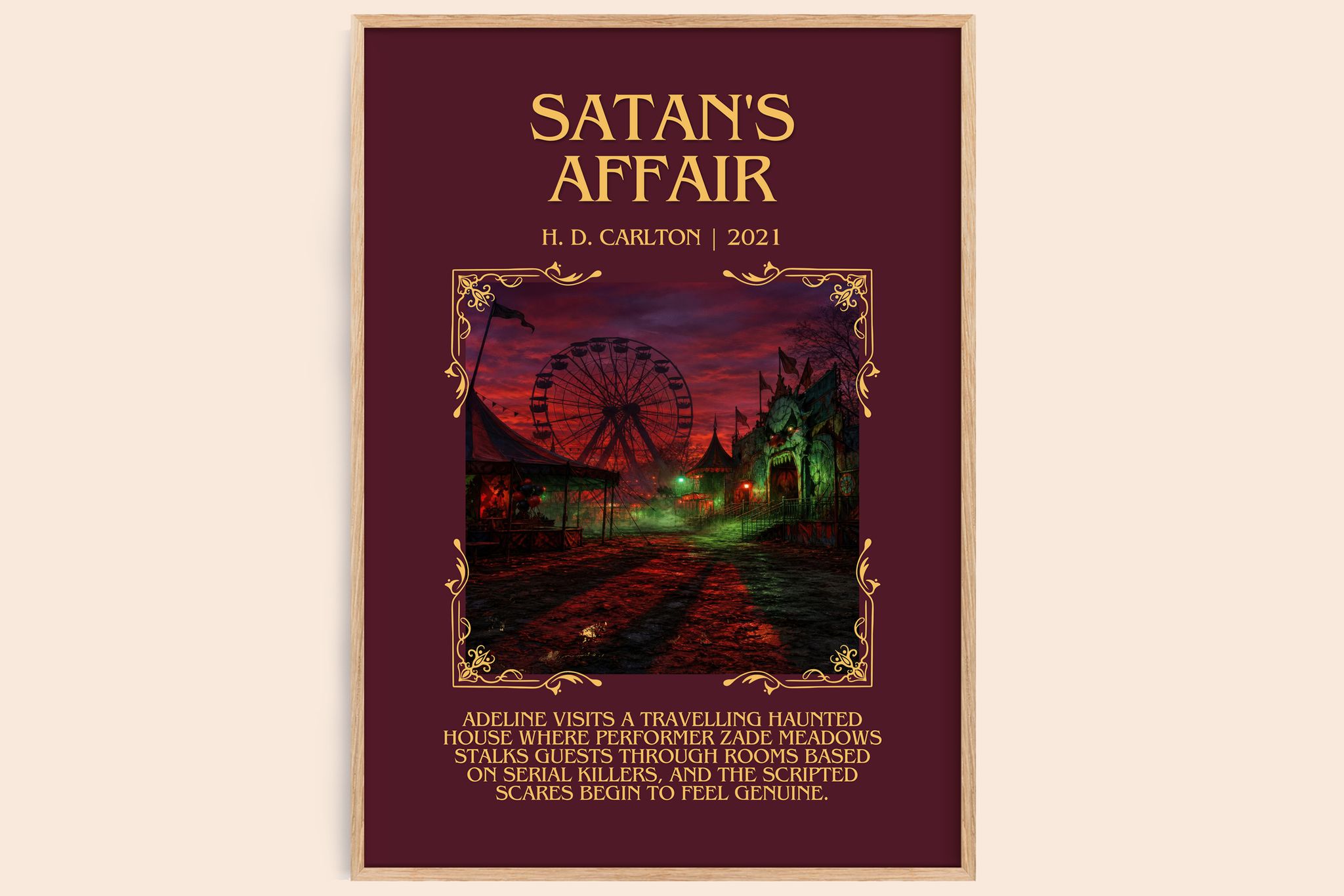 Satan's Affair Minimalist Book Poster by H. D. Carlton