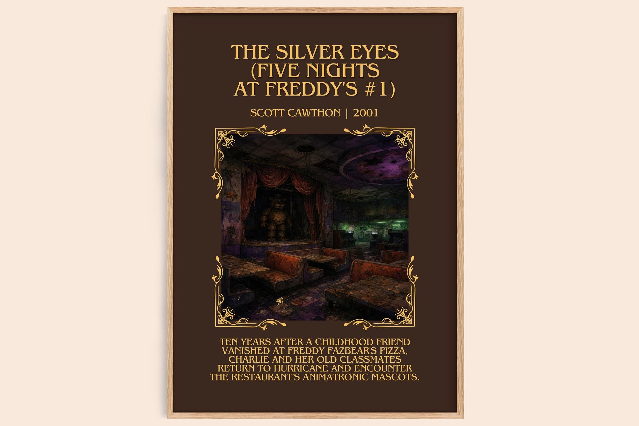Silver Eyes (Five Nights At Freddy's #1) Minimalist Book Poster by Scott Cawthon
